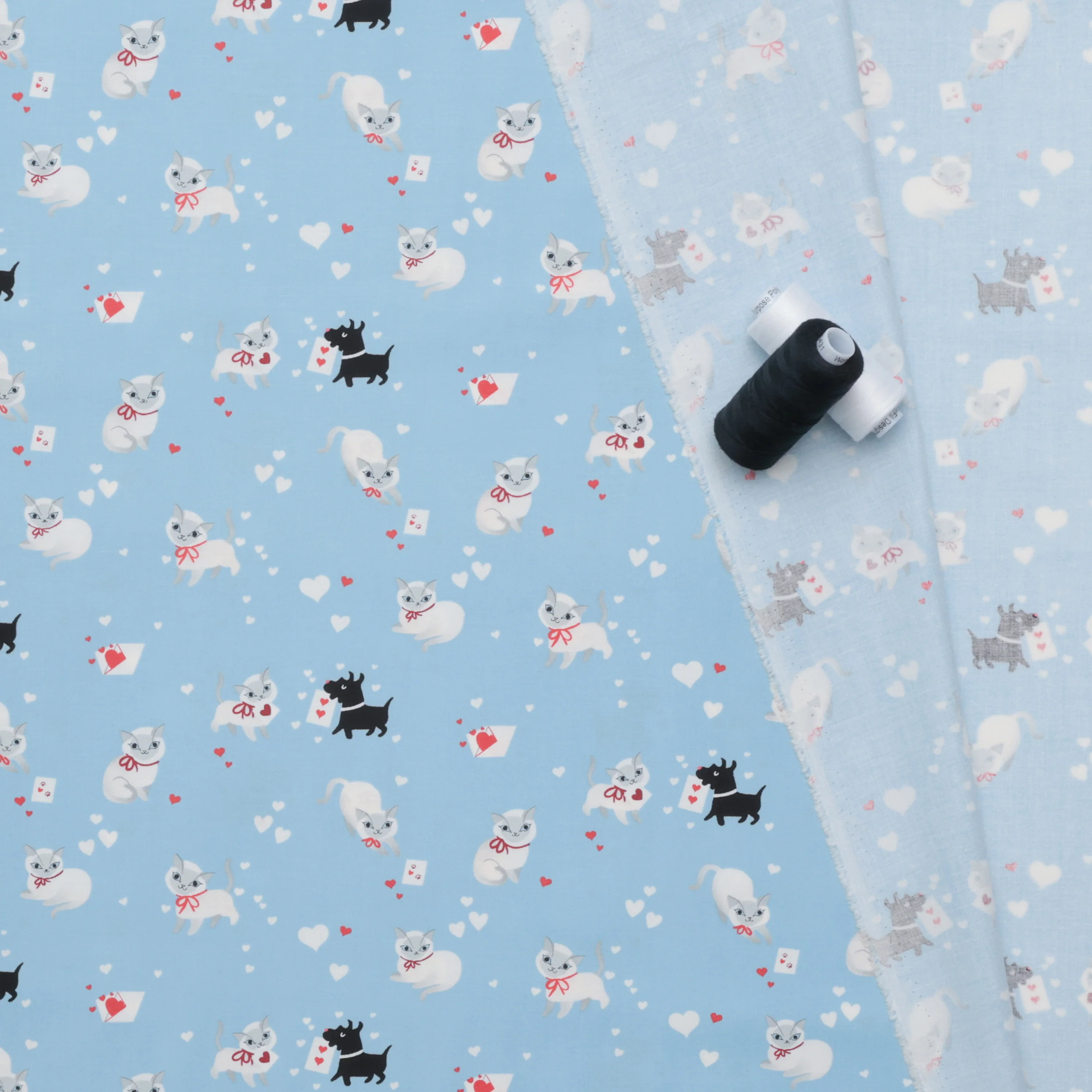 Moda - Cotton - Funny Valentine - Kitty Sky - Image 3