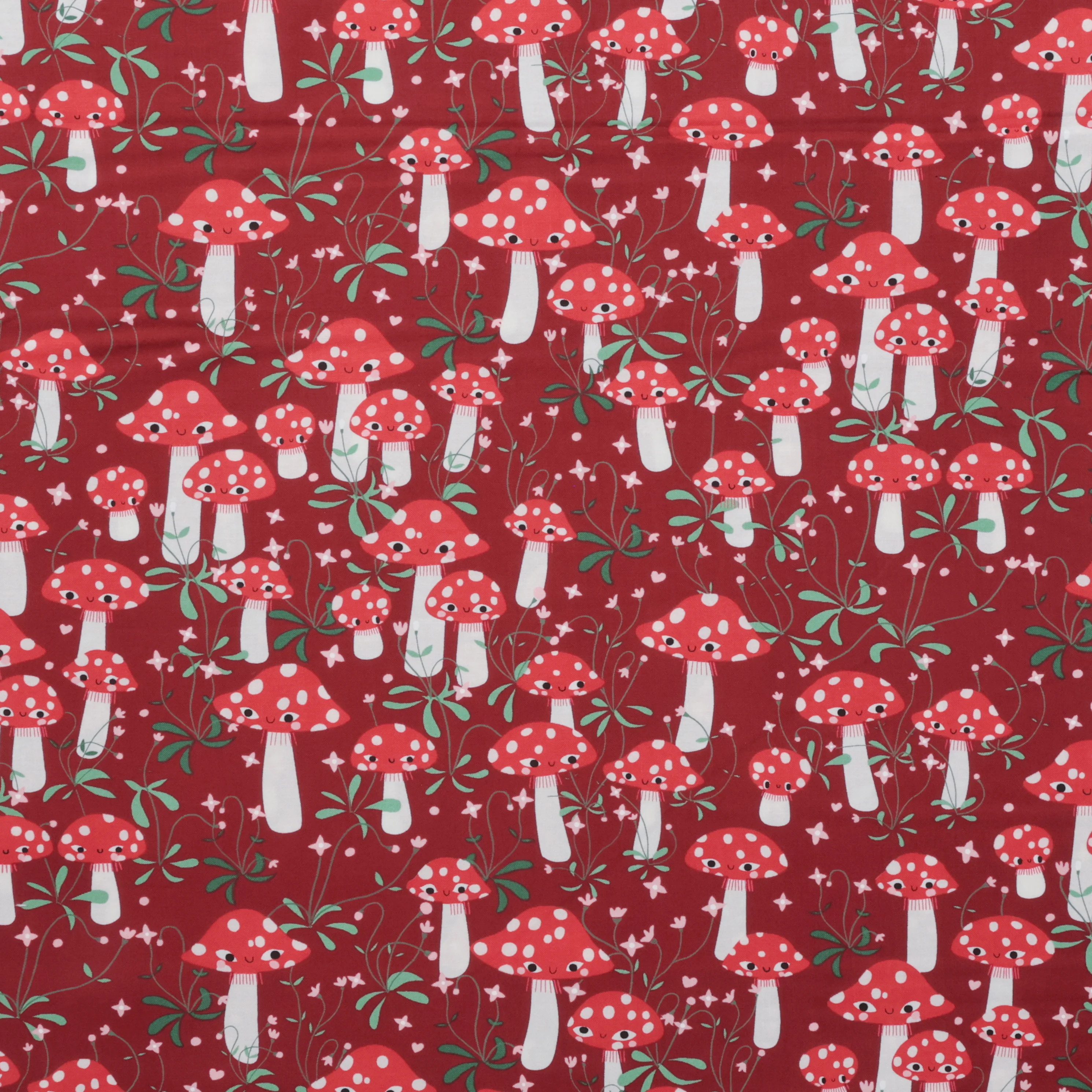 Moda - Cotton - Funny Valentine - Mushrooms - Rose - Image 2