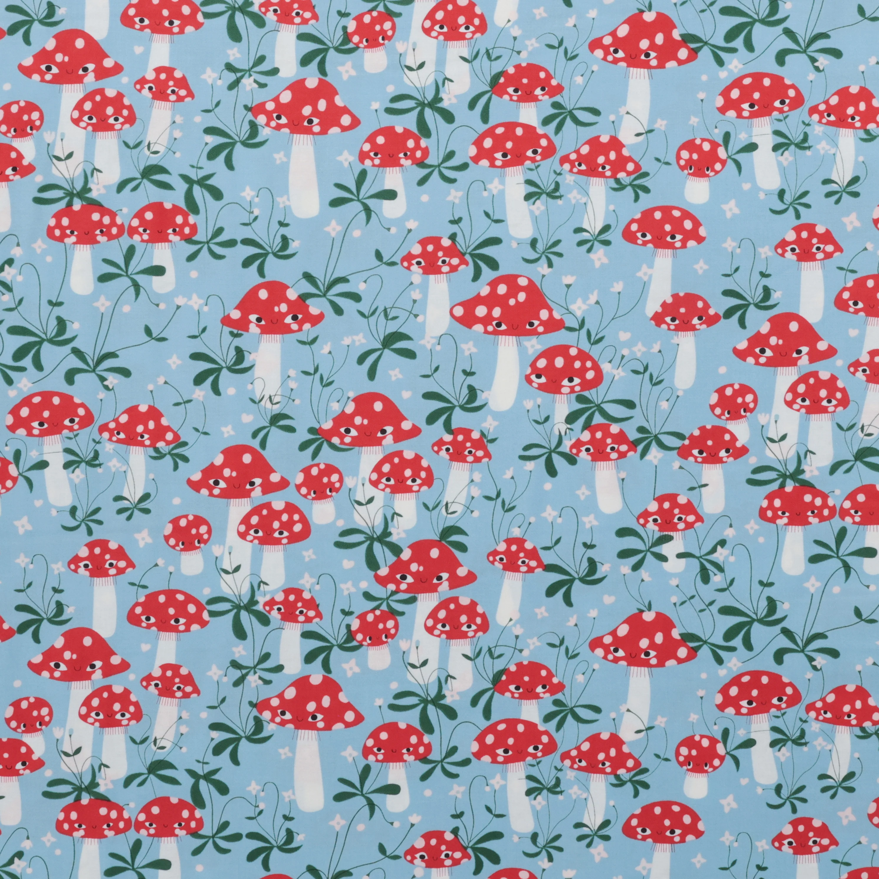 Moda - Cotton - Funny Valentine - Mushrooms - Sky - Image 2