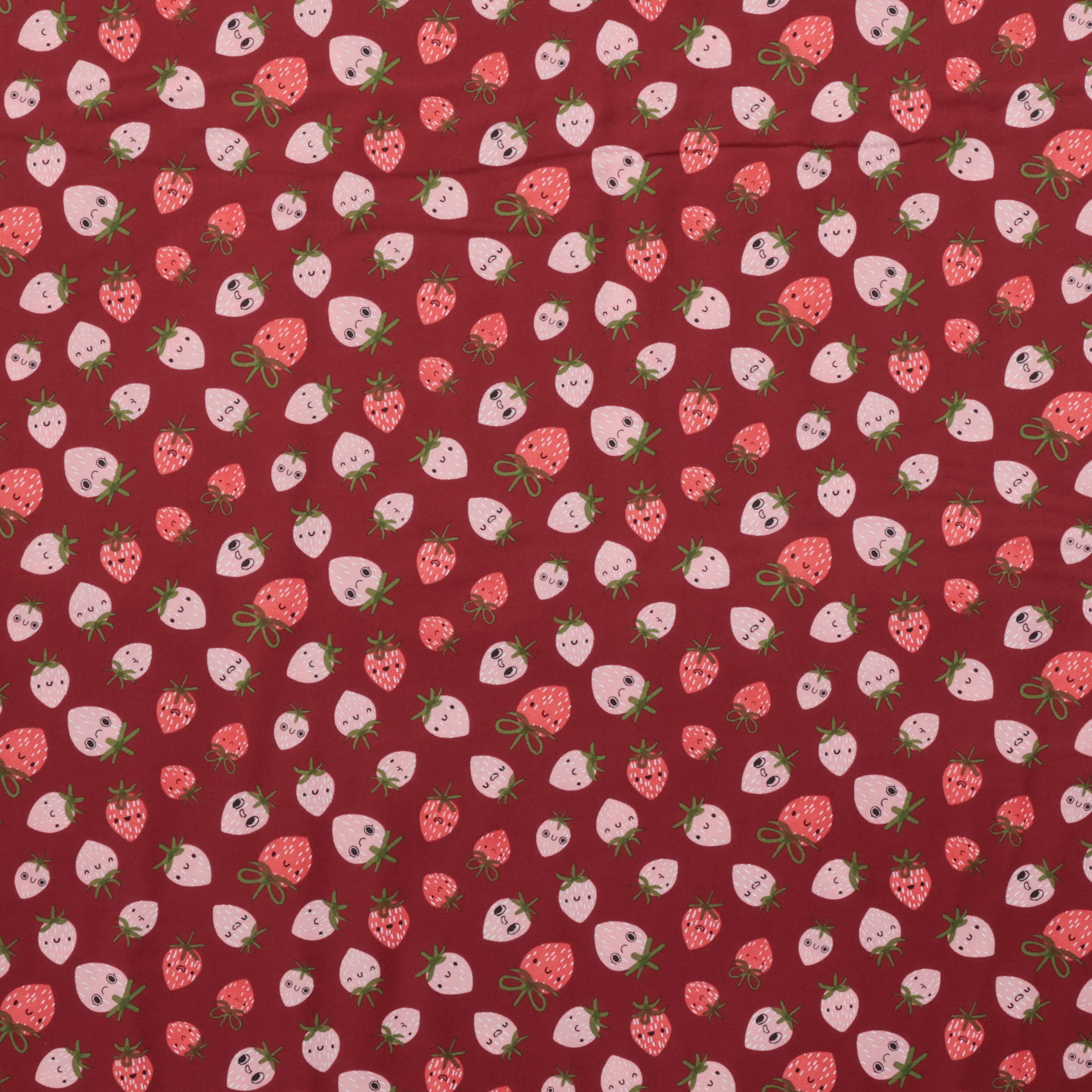 Moda - Cotton - Funny Valentine - Strawberries - Rose - Image 2