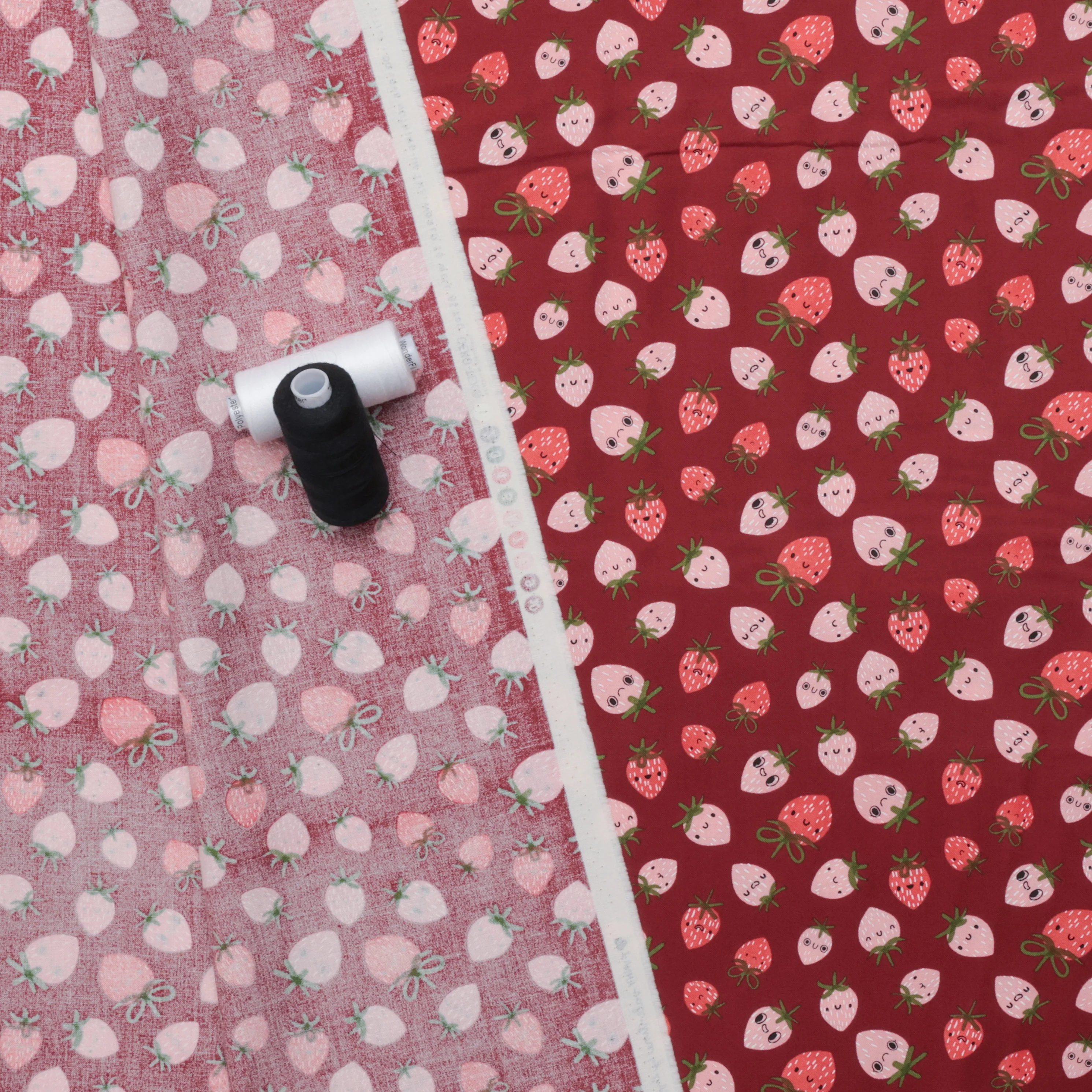 Moda - Cotton - Funny Valentine - Strawberries - Rose - Image 3