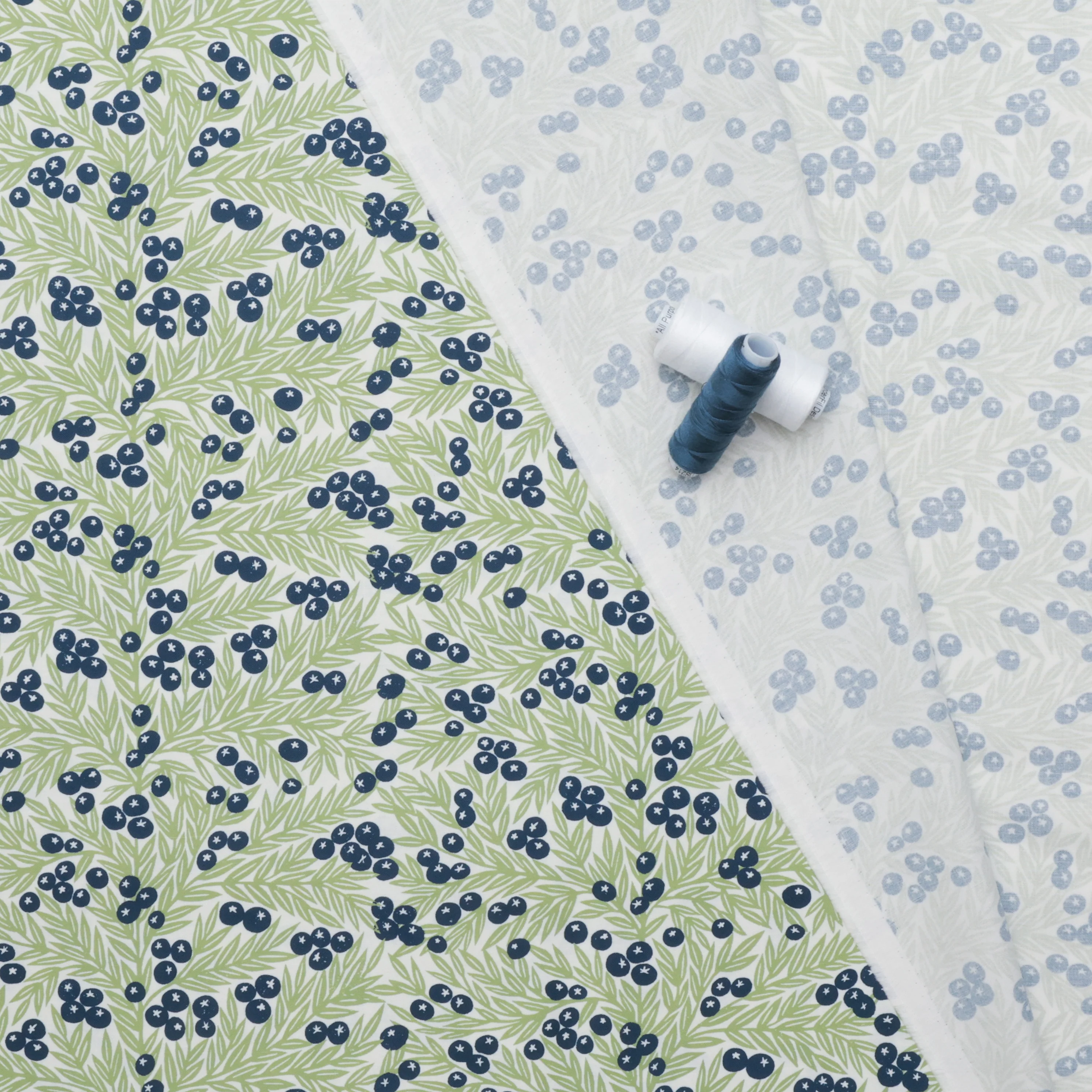 Moda - Cotton - Garden Series - Blueberries - Cream - Image 3