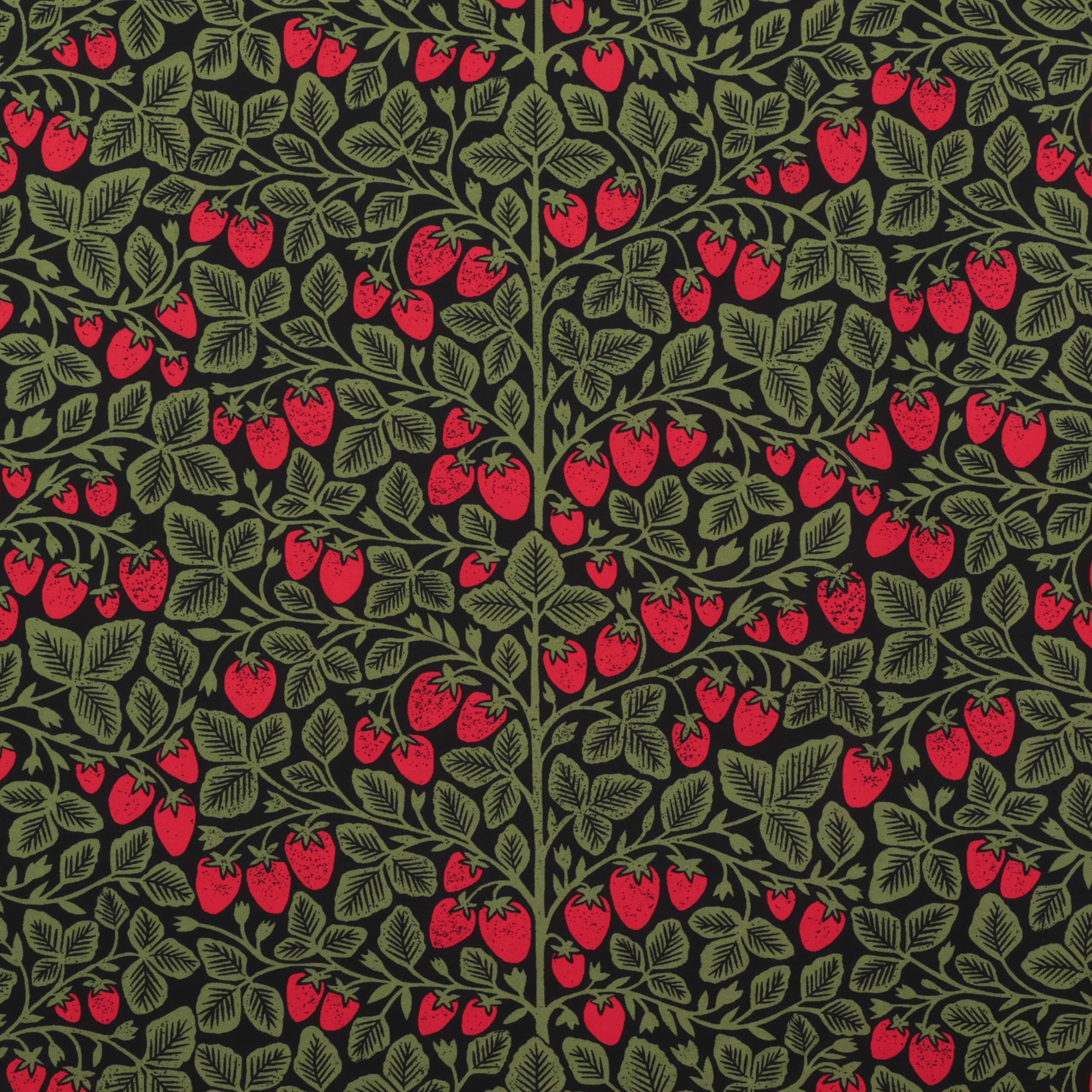 Moda - Cotton - Garden Series - Strawberry - Midnight - Image 2