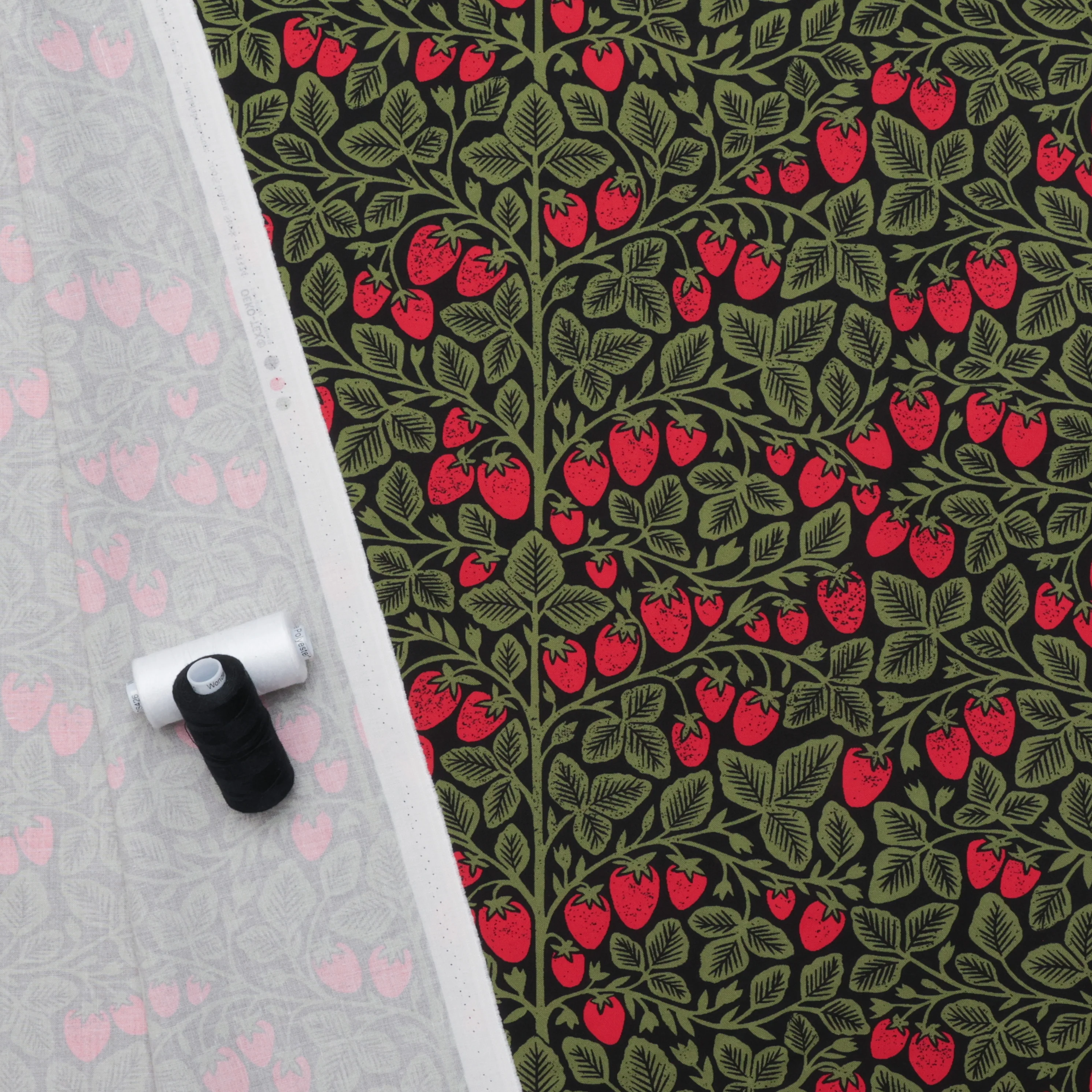 Moda - Cotton - Garden Series - Strawberry - Midnight - Image 3