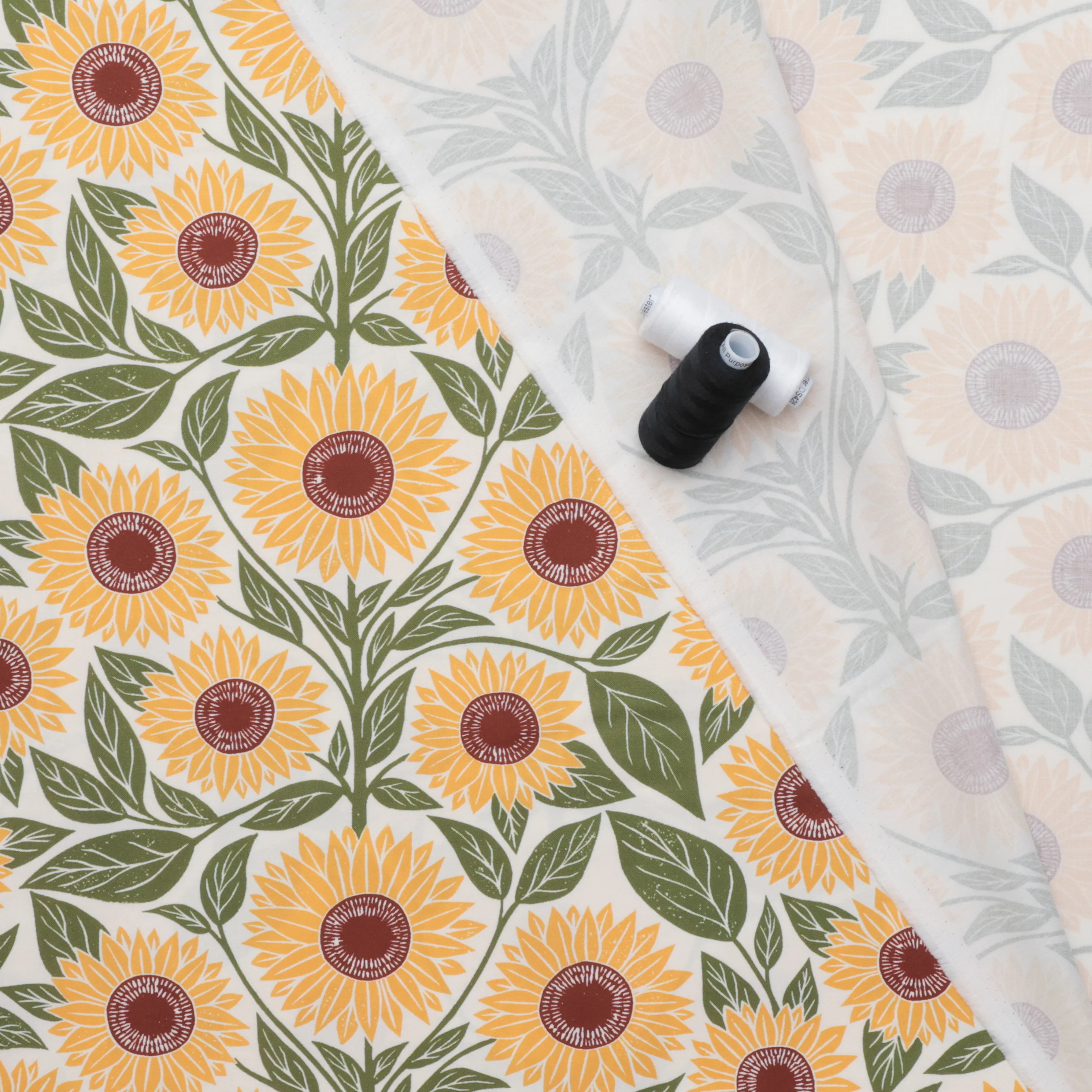 Moda - Cotton - Garden Series - Sunflower - Cream - Image 3