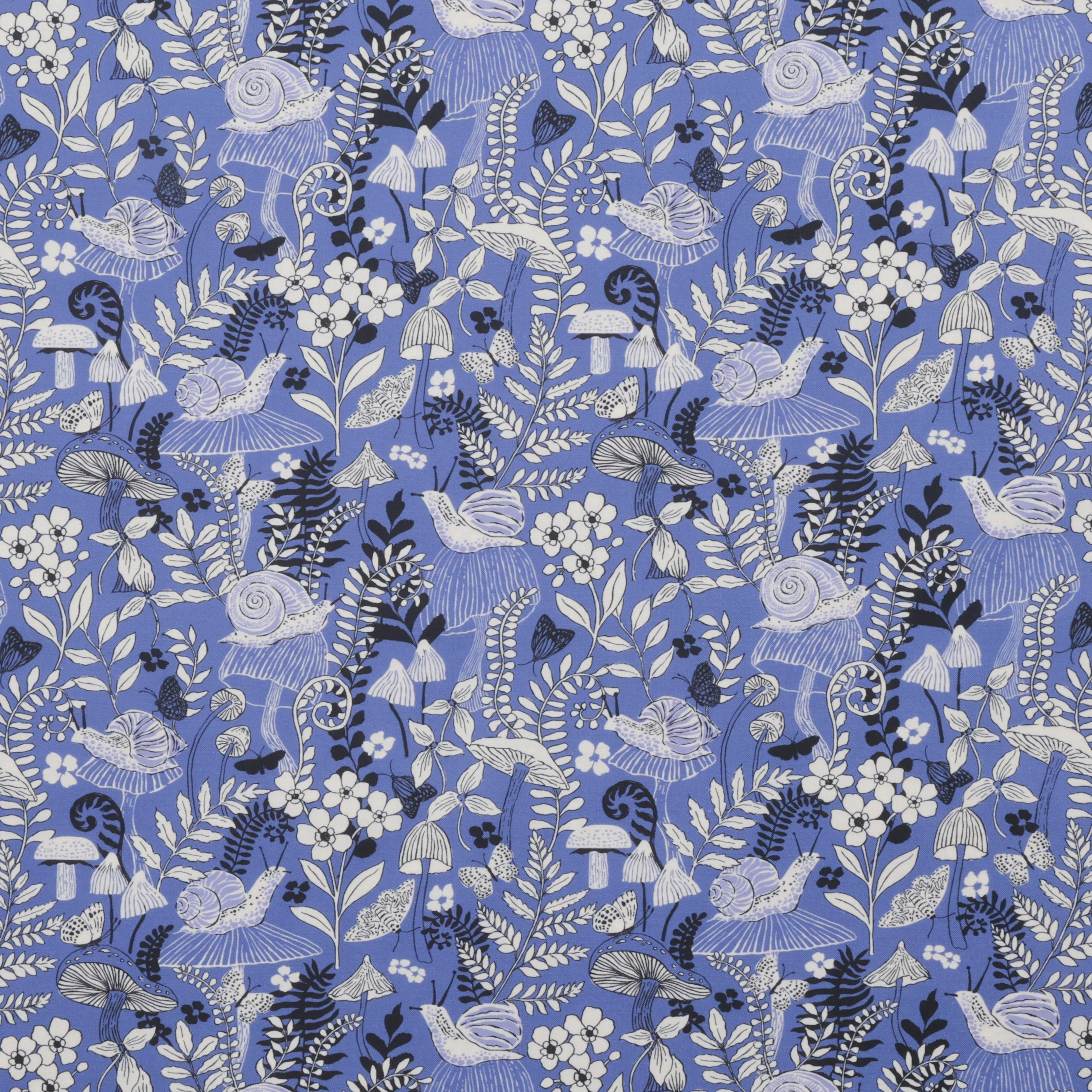 Moda - Cotton - Maeve - Mushroom Moths - Periwinkle - Image 2