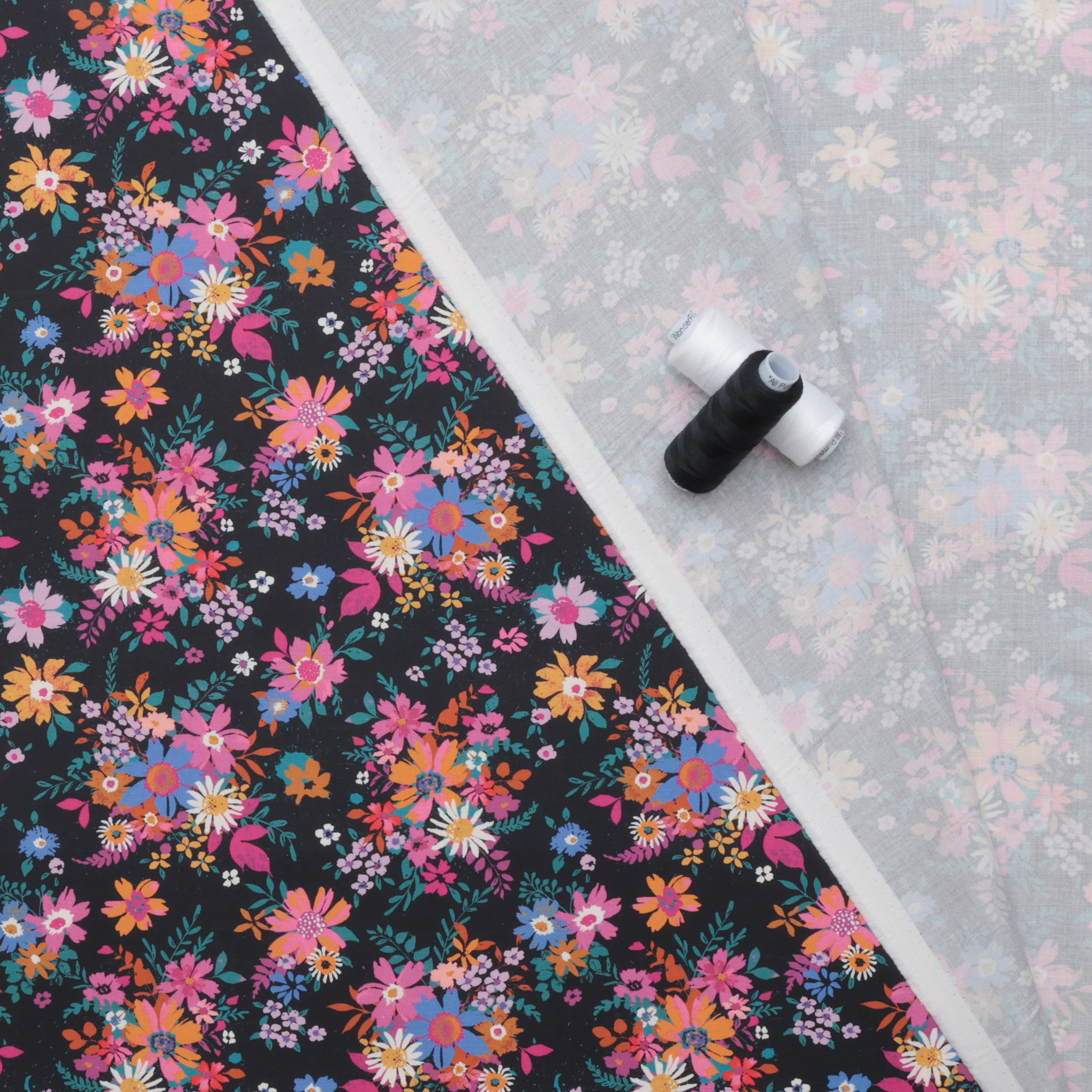 Moda - Cotton - Maeve - Violets - Navy Blue - Image 3