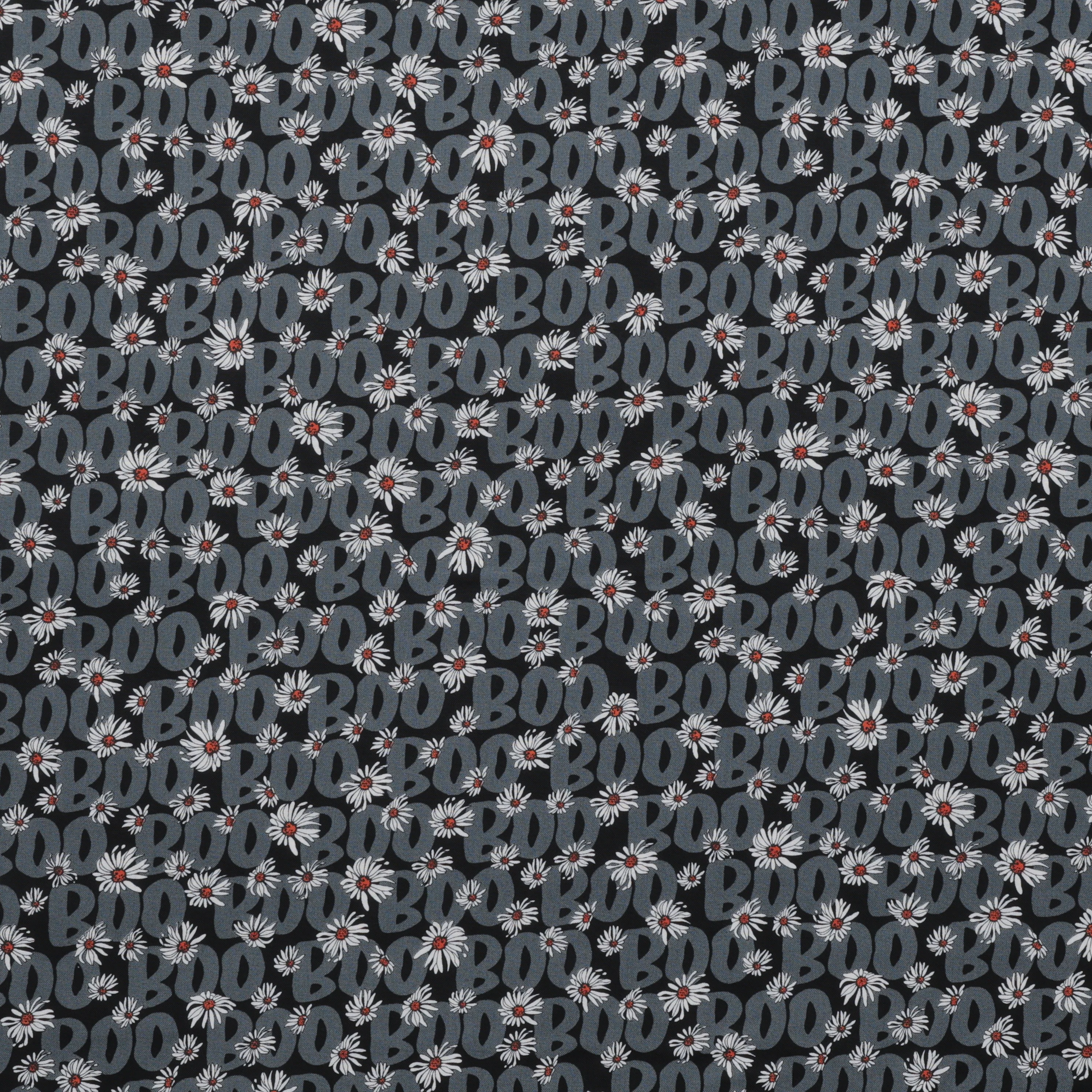 Moda - Cotton - Noir - Flower Boo - Midnight - Image 2