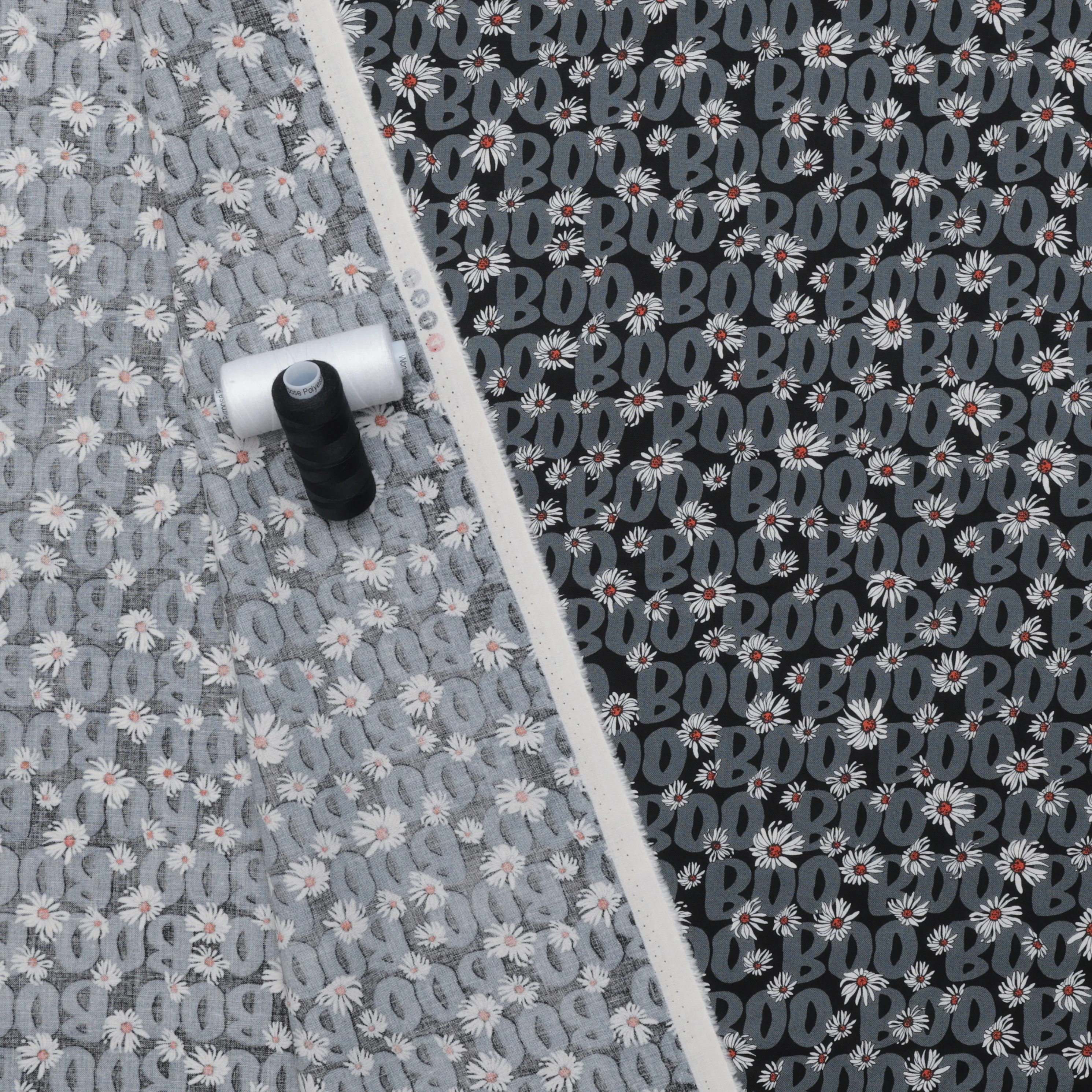 Moda - Cotton - Noir - Flower Boo - Midnight - Image 3