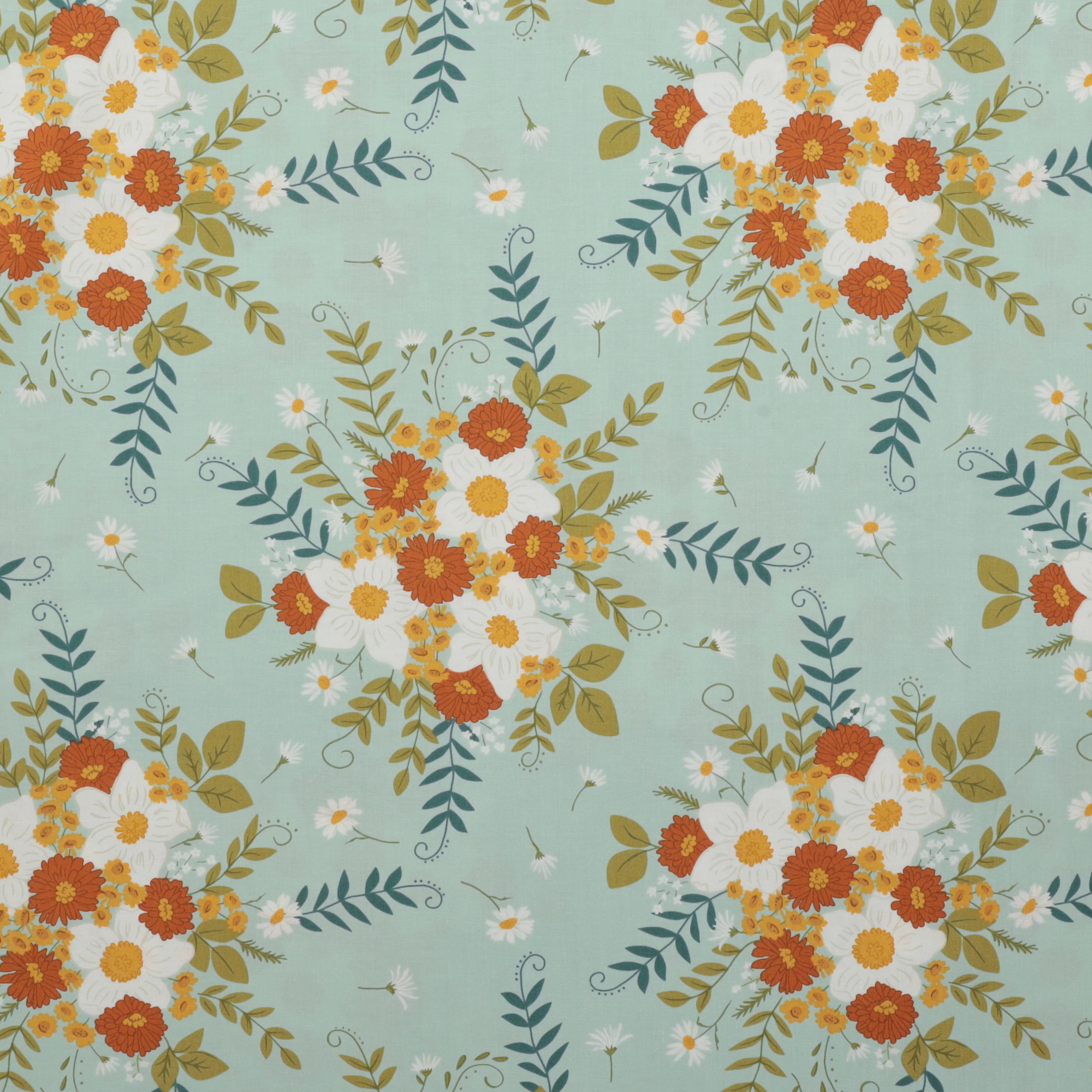 Moda - Cotton - Ponderosa - Country Floral - Sky - Image 2