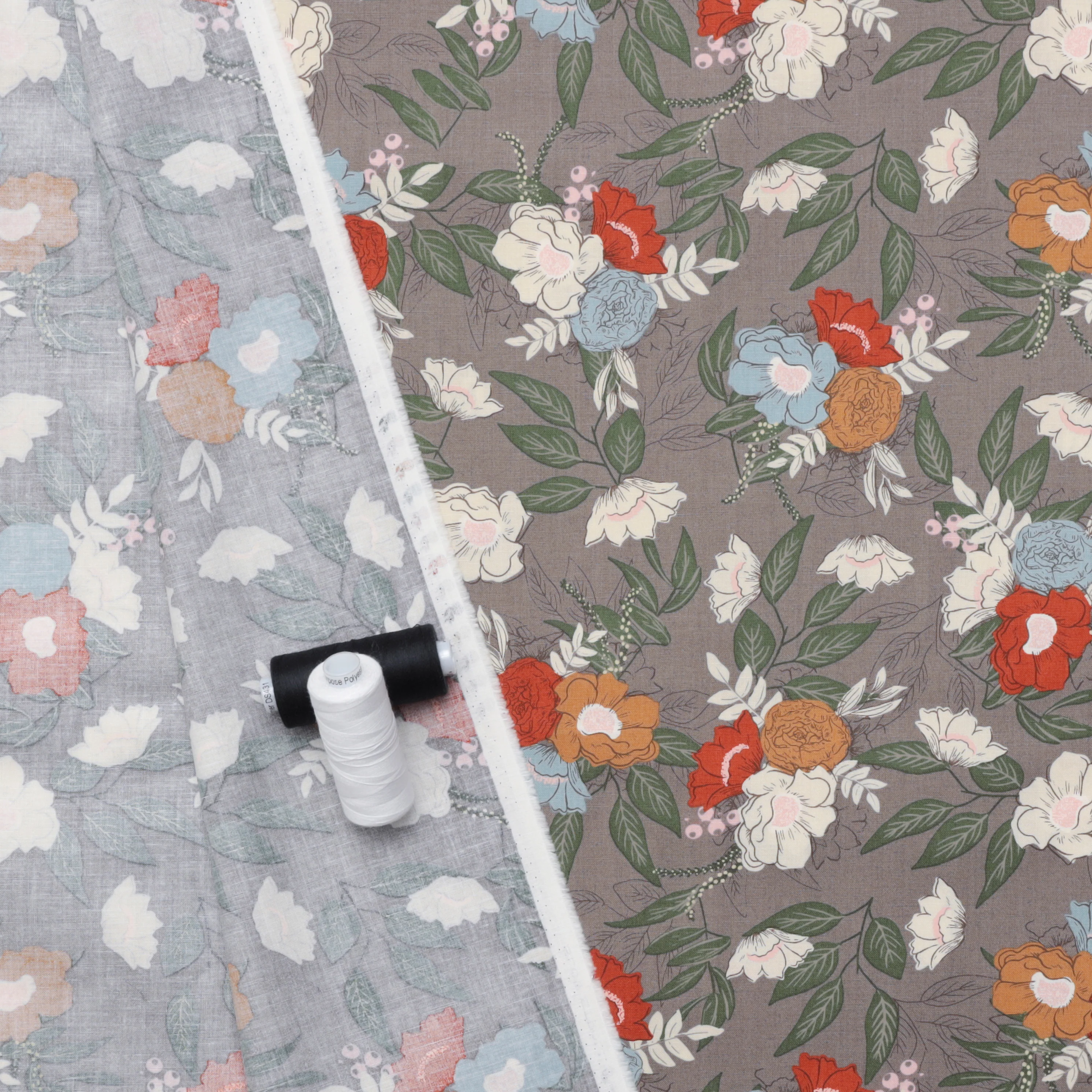 Moda - Cotton - Slow Stroll - Bouquet - Walnut - Image 3