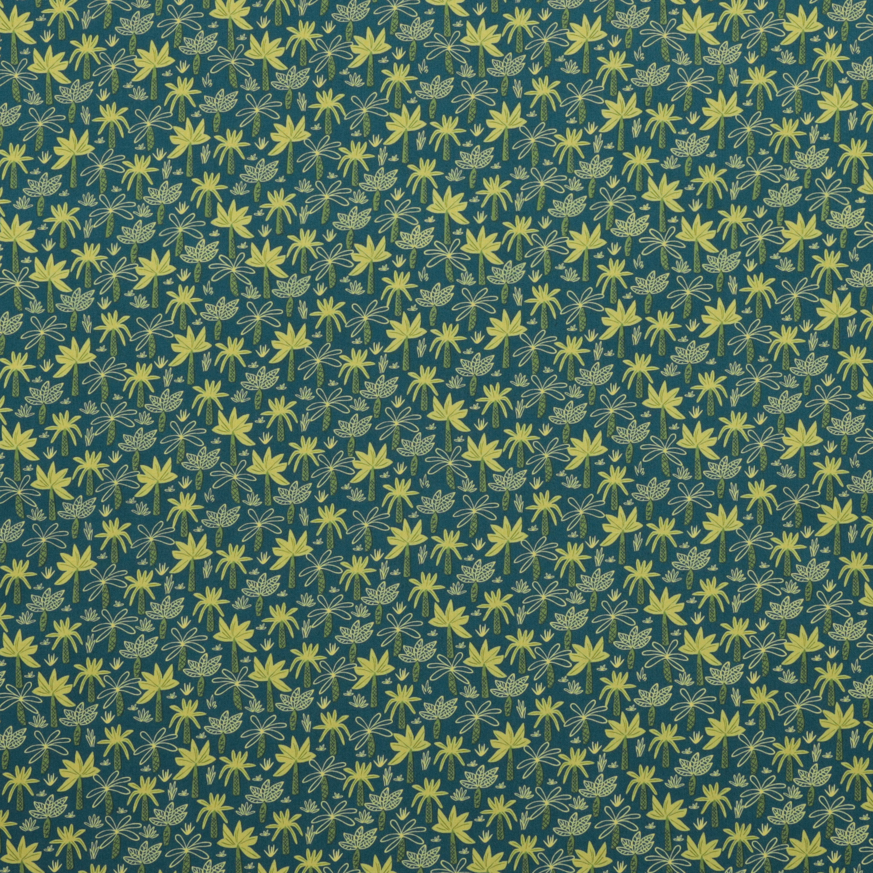 Moda - Cotton - Stomp Stomp Roar - Tropical Forest - Teal - Image 2