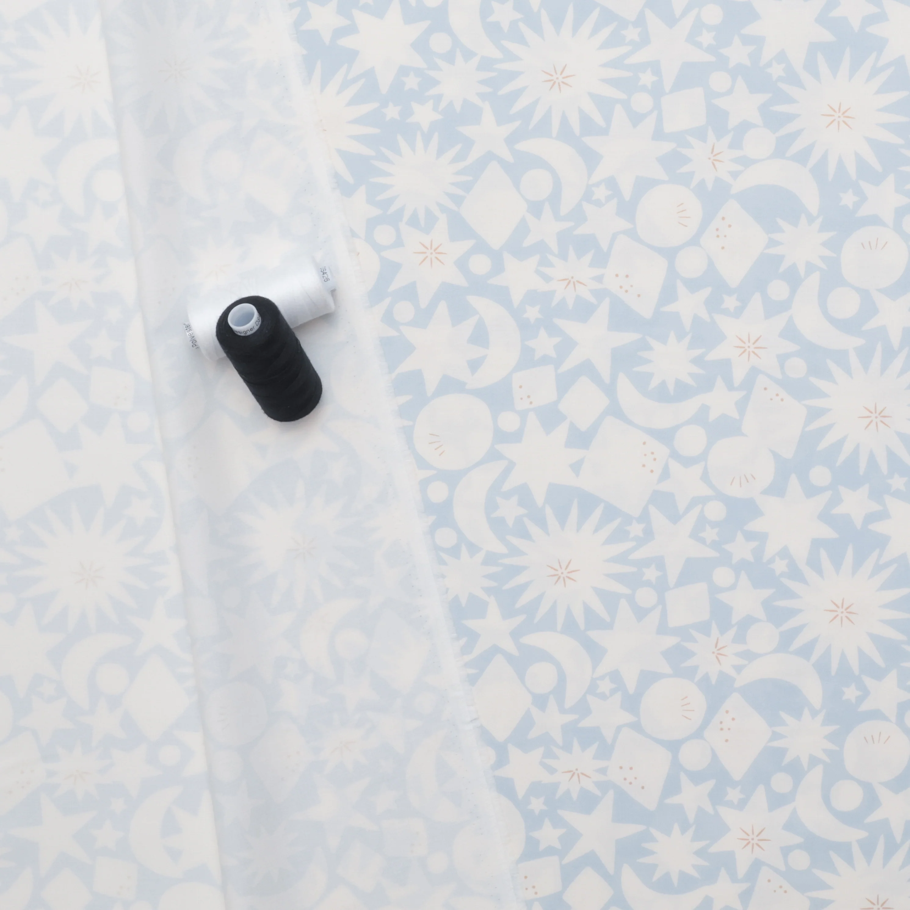 Moda - Cotton - To The Moon And Back - Starbursts -  Sky - Image 3