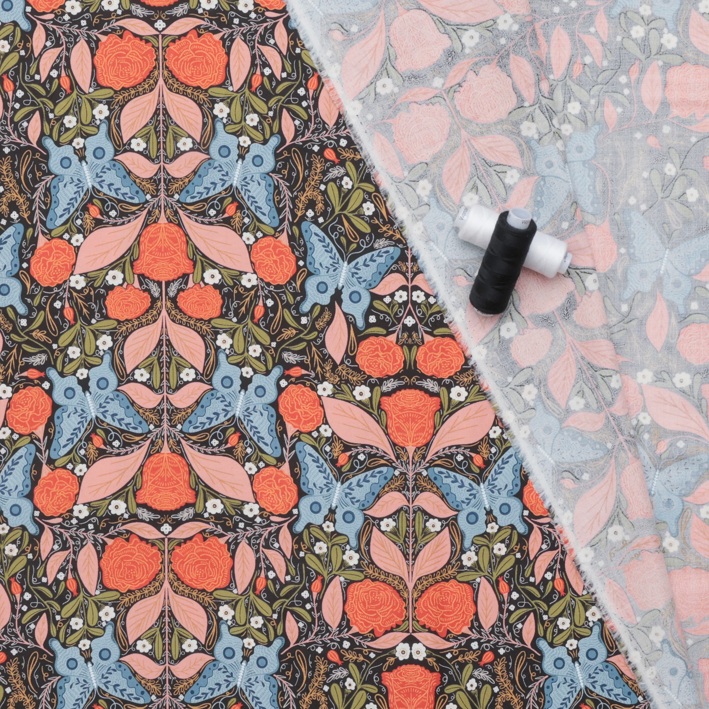 Gingiber - Cotton - Woodland Wonder - Butterfly - Midnight - Image 3
