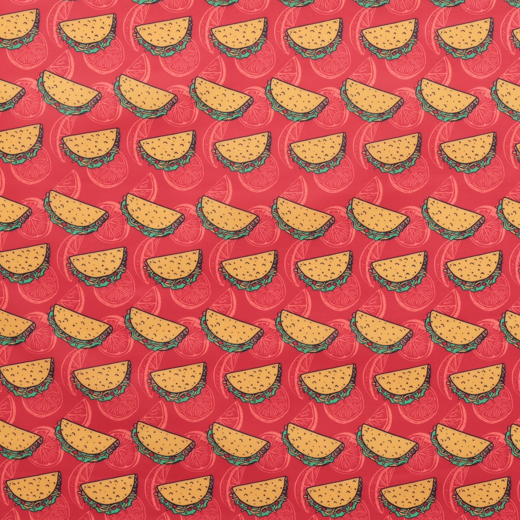 Moda - Laminated Cotton - Snack Shack - Tacos - Ketchup - Image 2