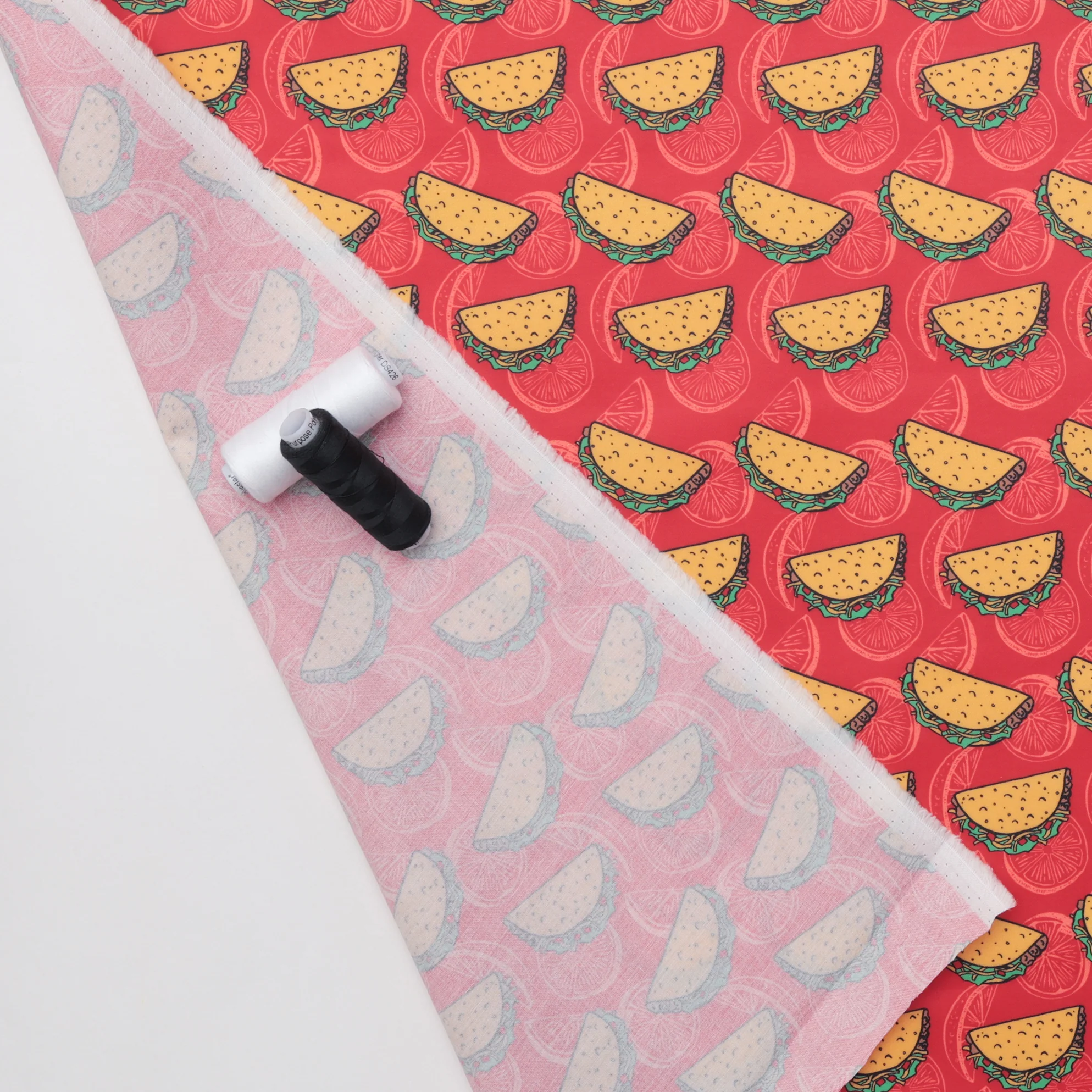 Moda - Laminated Cotton - Snack Shack - Tacos - Ketchup - Image 3