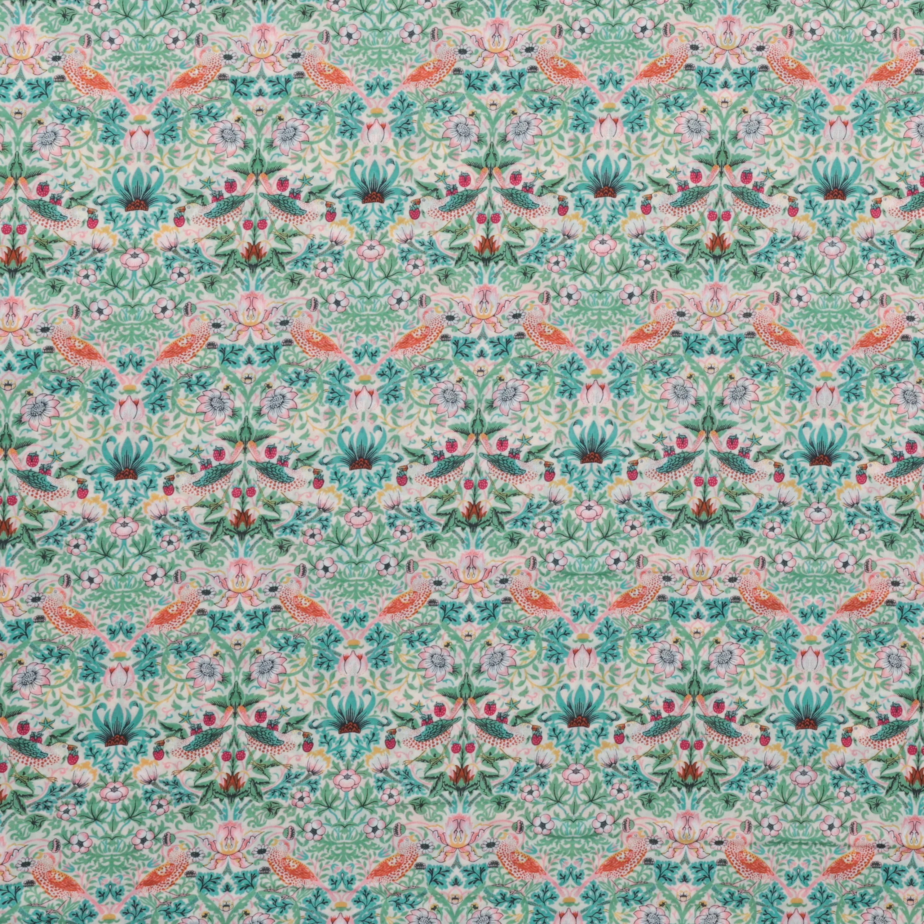 Morris & Co. - Lawn - Bedford Park - Mini Strawberry Thief - Mineral - Image 2