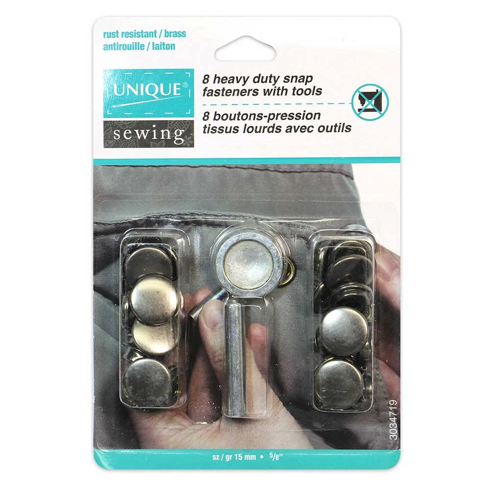 UNIQUE - Heavy Duty Snaps Kit with Tool - 15mm - Assorted - Image 2