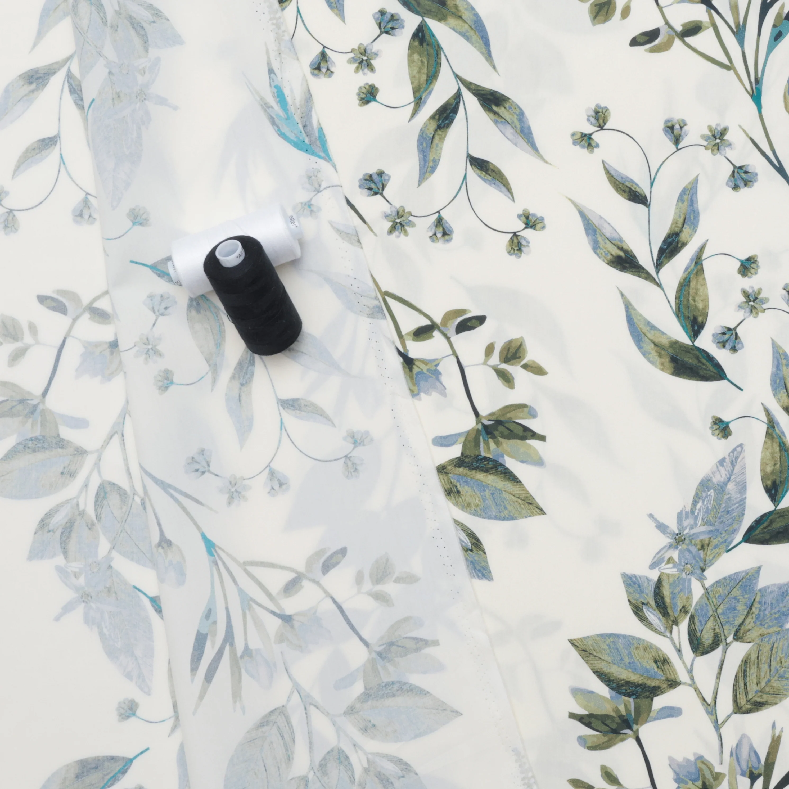 Organic Cotton - Nina Poplin Print - Cream - Image 3