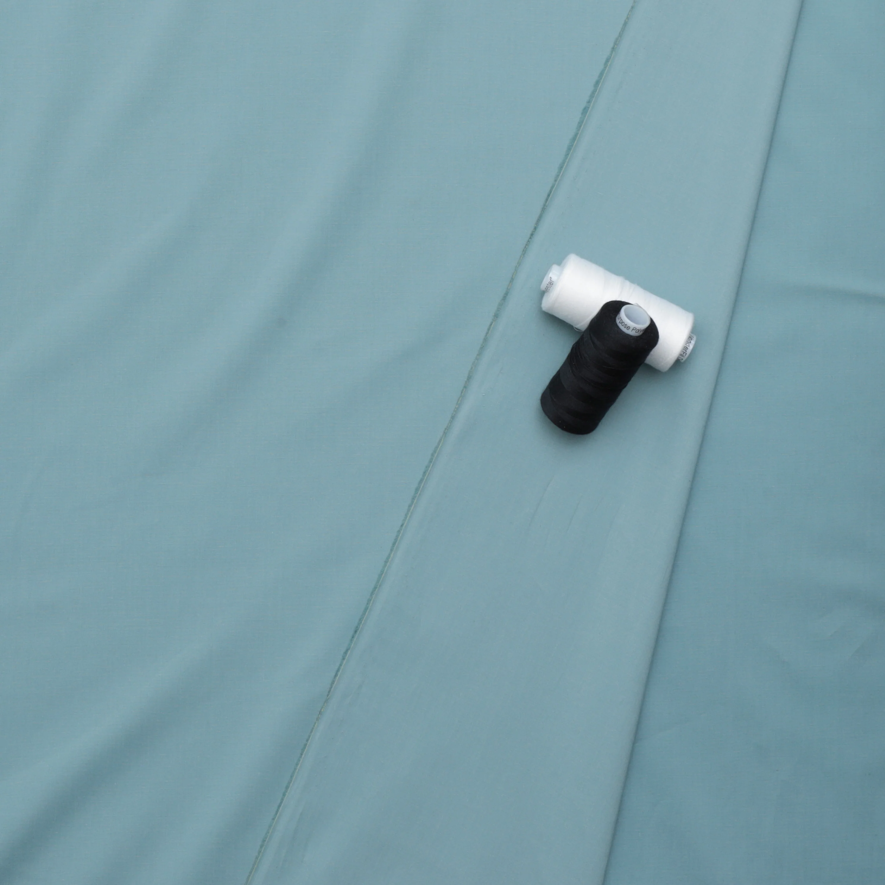 Organic Cotton - Stretch Poplin - Stone Blue - Image 3