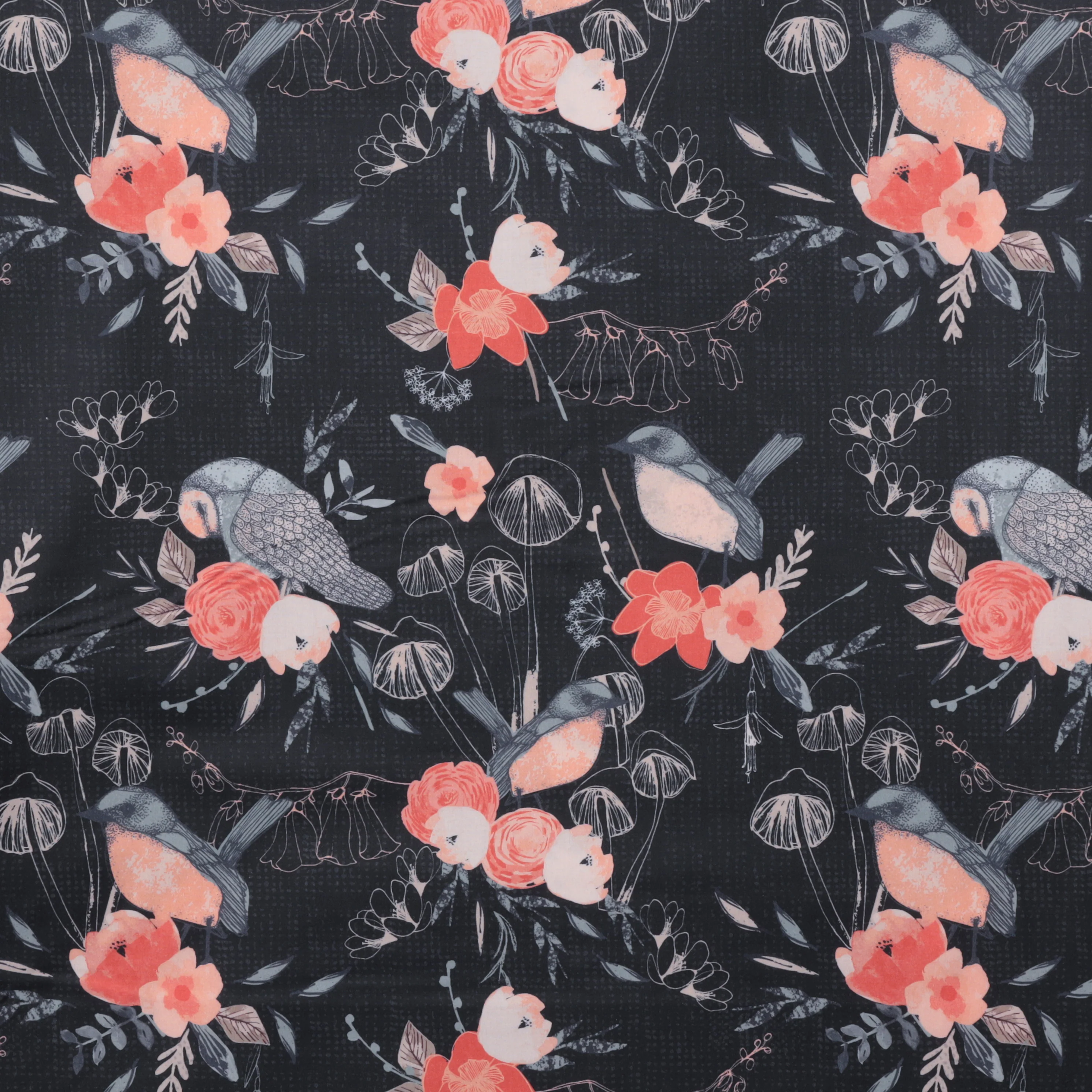 Paintbrush Studio - Cotton - A Walk In The Woods - Birds Blue - Image 2