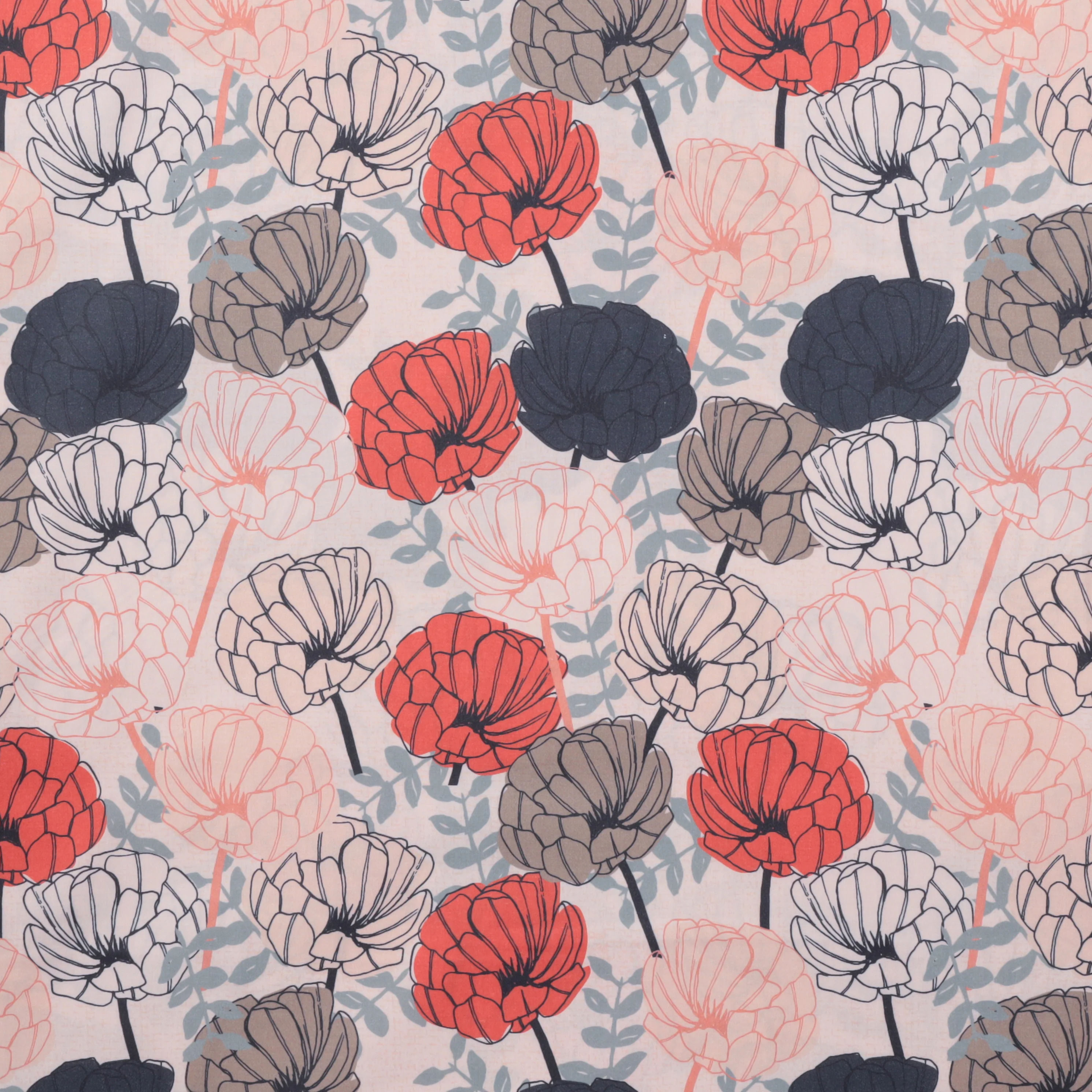 Paintbrush Studio - Cotton - A Walk In The Woods - Large Floral Beige - Image 2