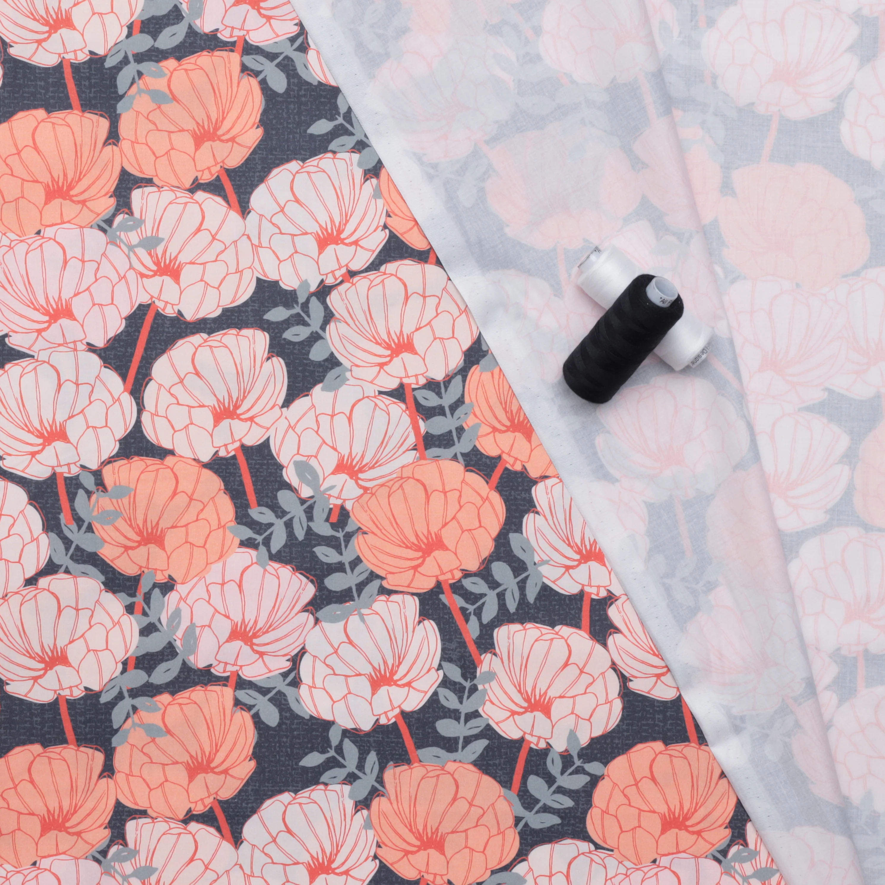 Paintbrush Studio - Cotton - A Walk In The Woods - Large Floral Blue - Image 3