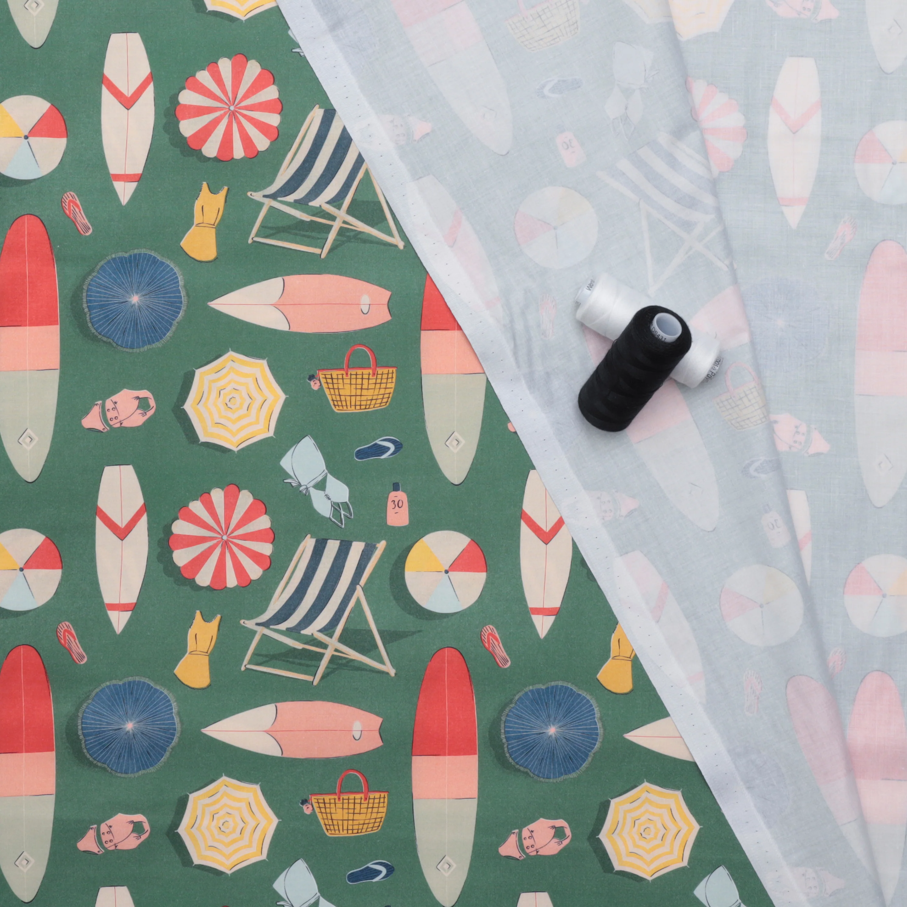 Paintbrush Studio - Cotton - Beach Day - Beach Day Green - Image 3