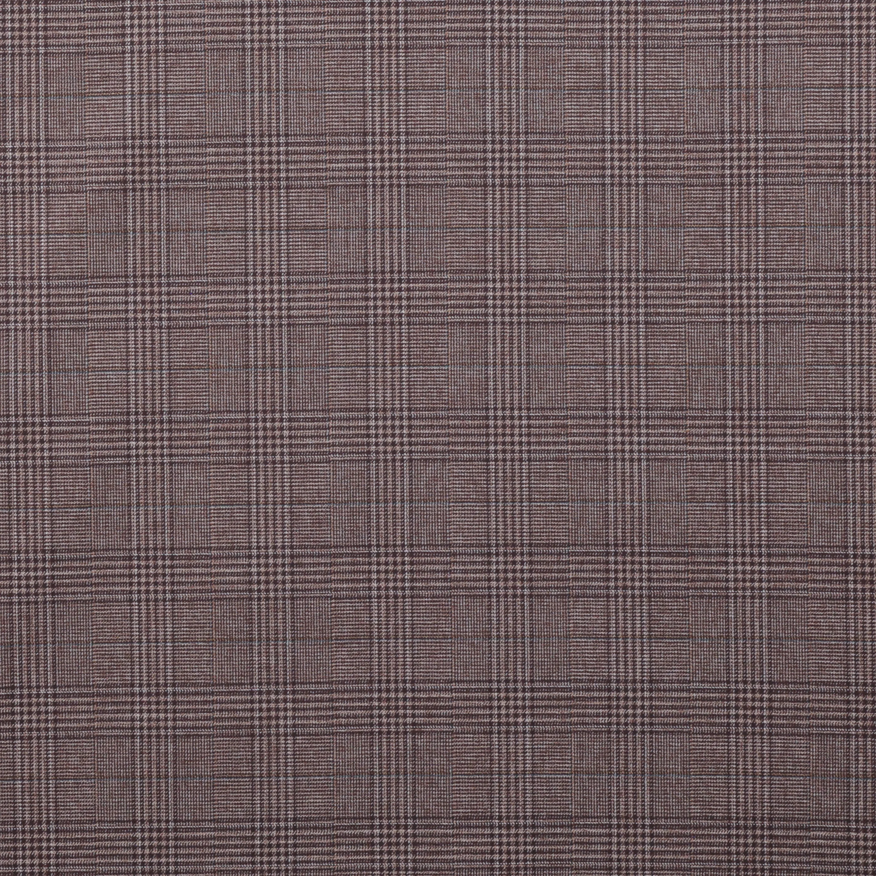 Poly Blend - Brody - Check Suiting - Mocha - Image 2