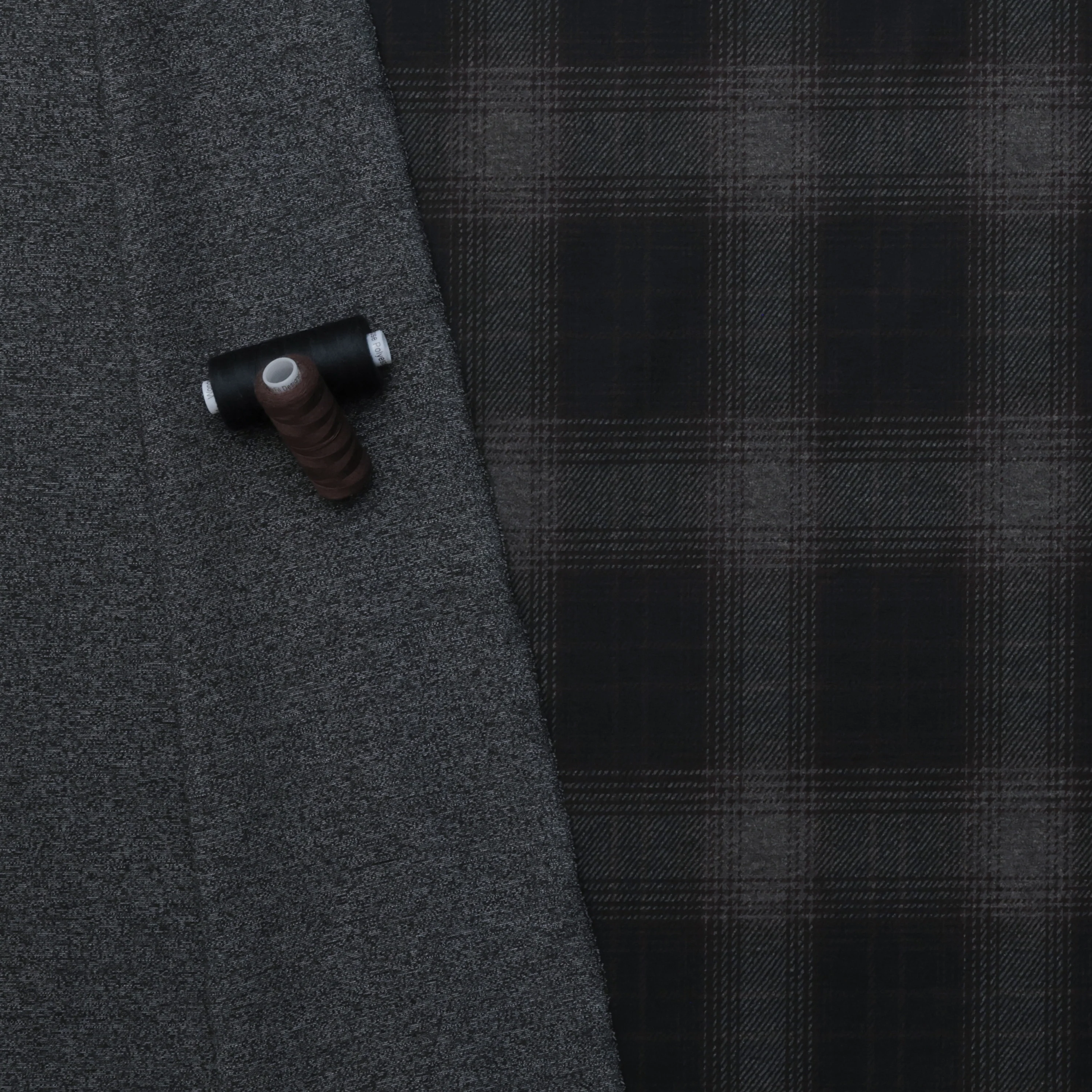 Poly Blend - Ponte De Roma - Plaid - Brown - Image 3
