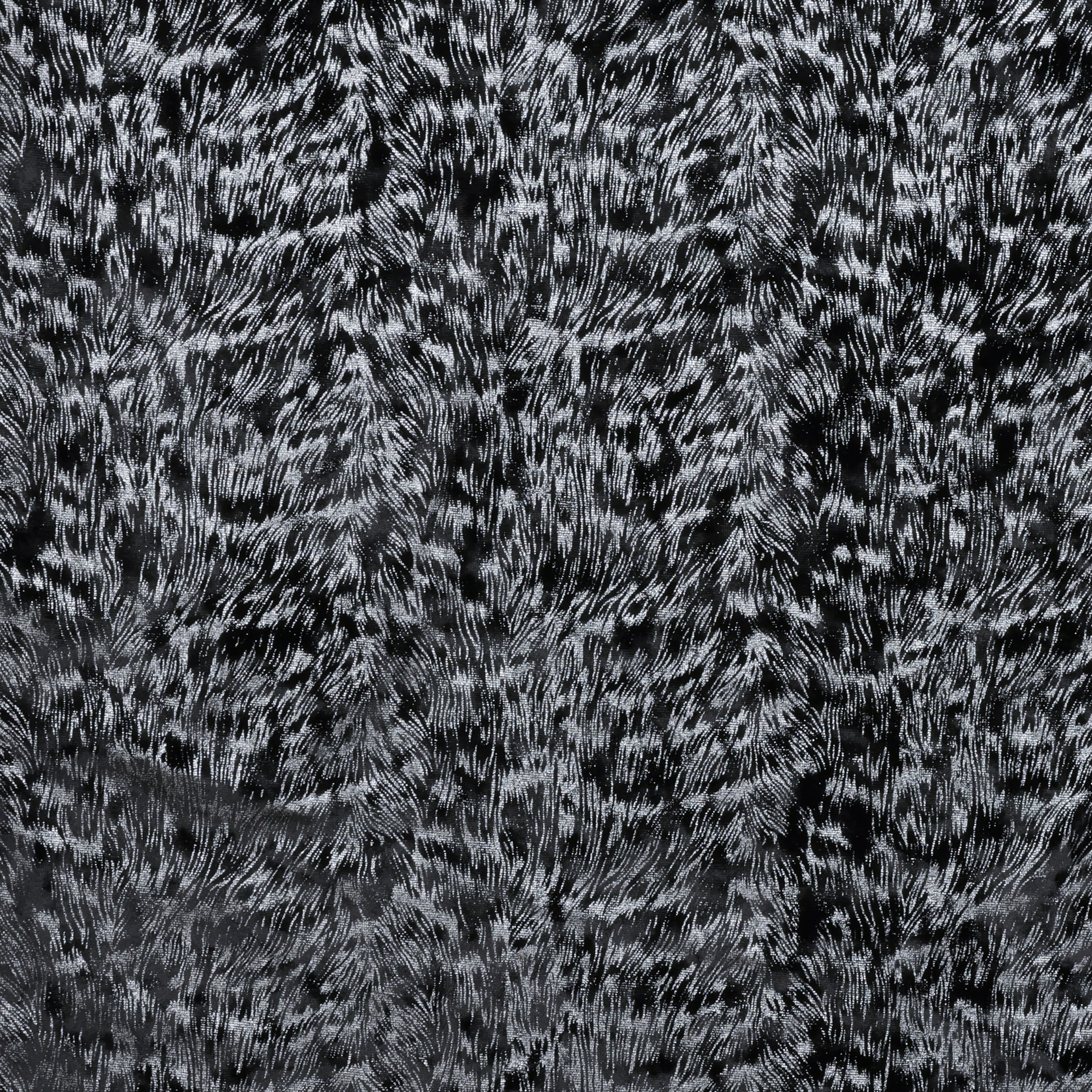 Poly - Printed Velour - Silver Black - Image 2