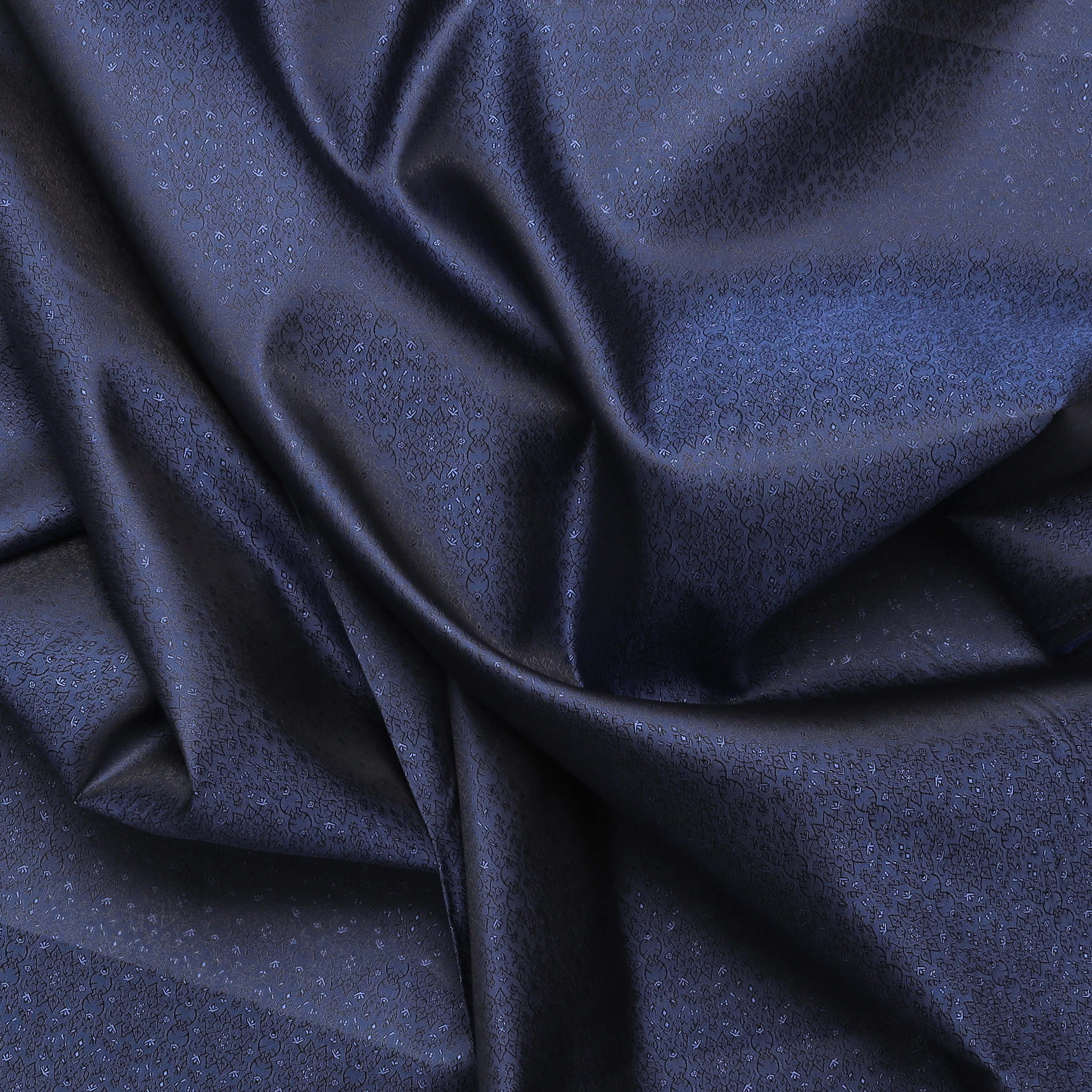 Poly Viscose - Lining - Brocade - Blue