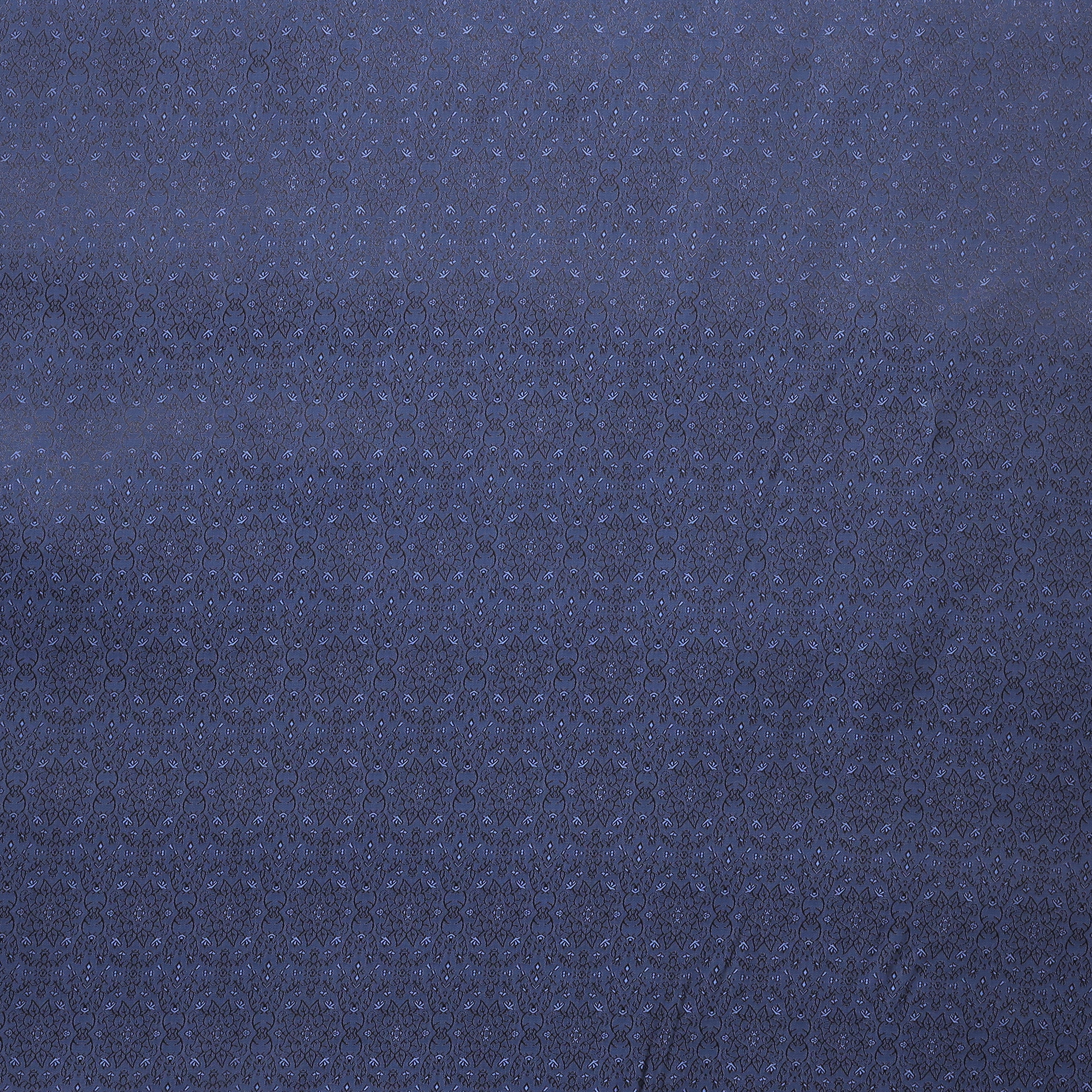 Poly Viscose - Lining - Brocade - Blue - Image 2
