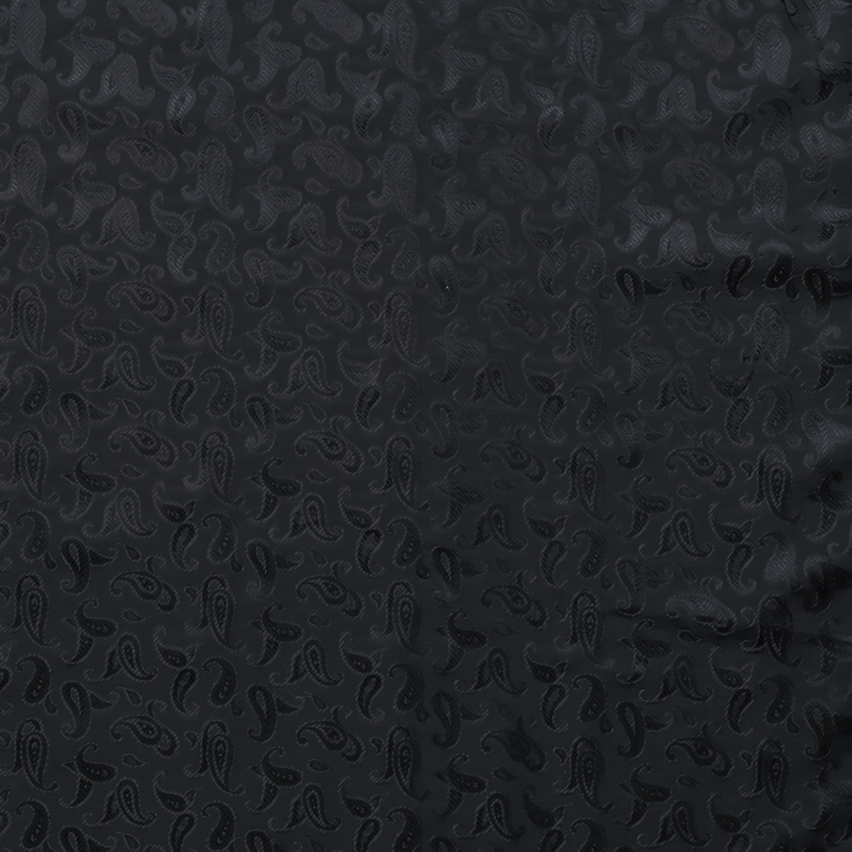 Poly Viscose - Lining - Bold Paisley - Black - Image 2