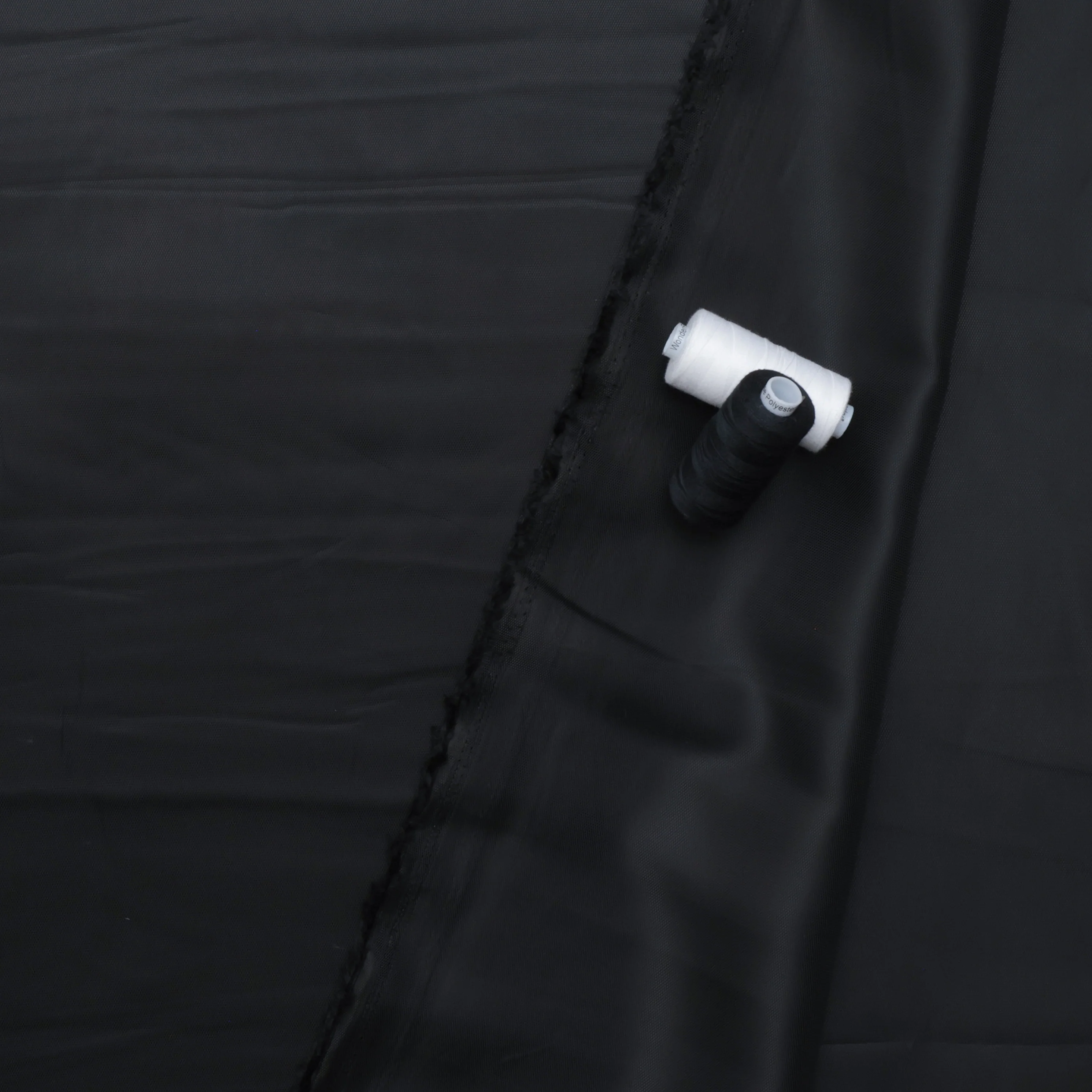 Poly Viscose - Lining - Diamond Grid - Black - Image 3