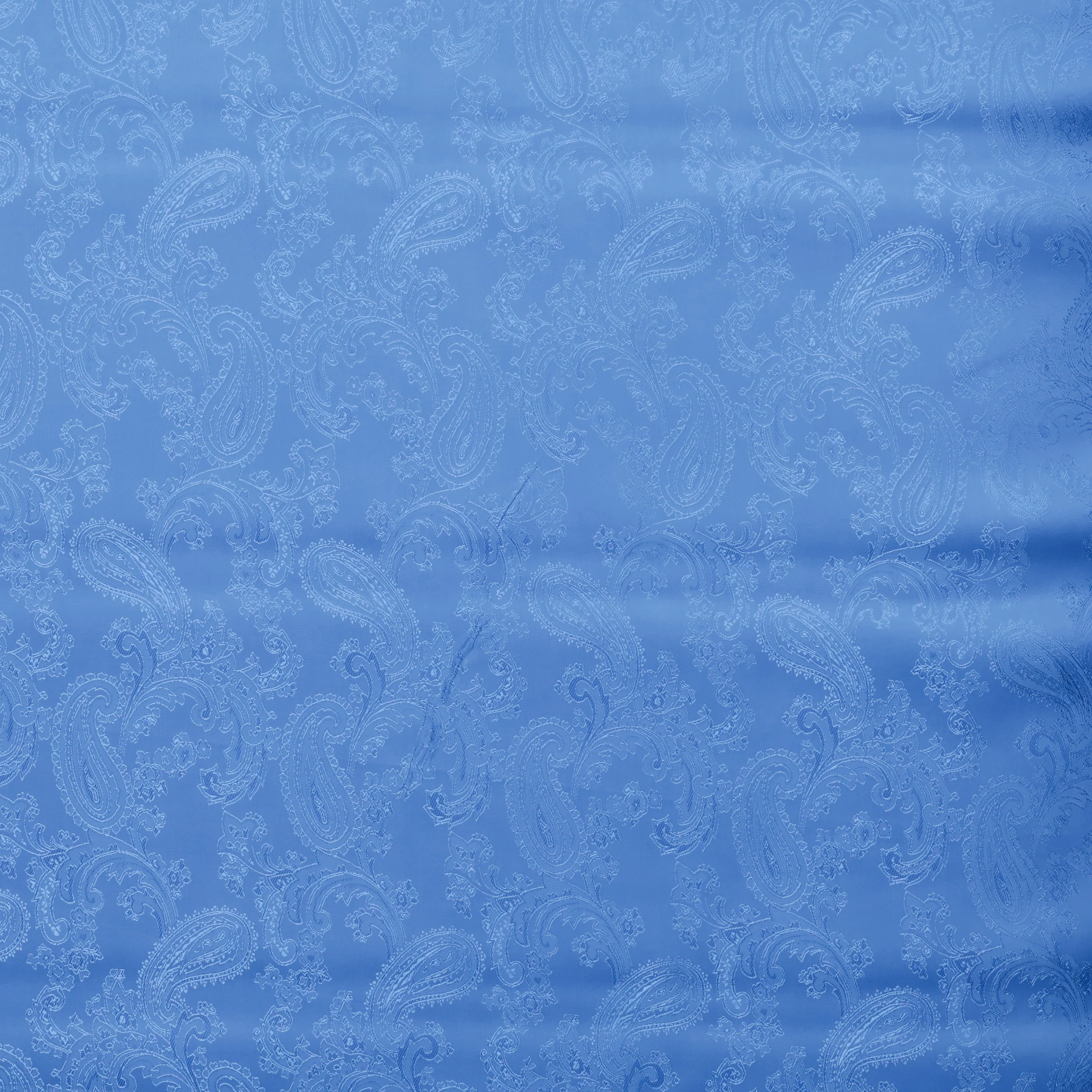 Poly Viscose - Lining - Paisley - Bright Blue - Image 2