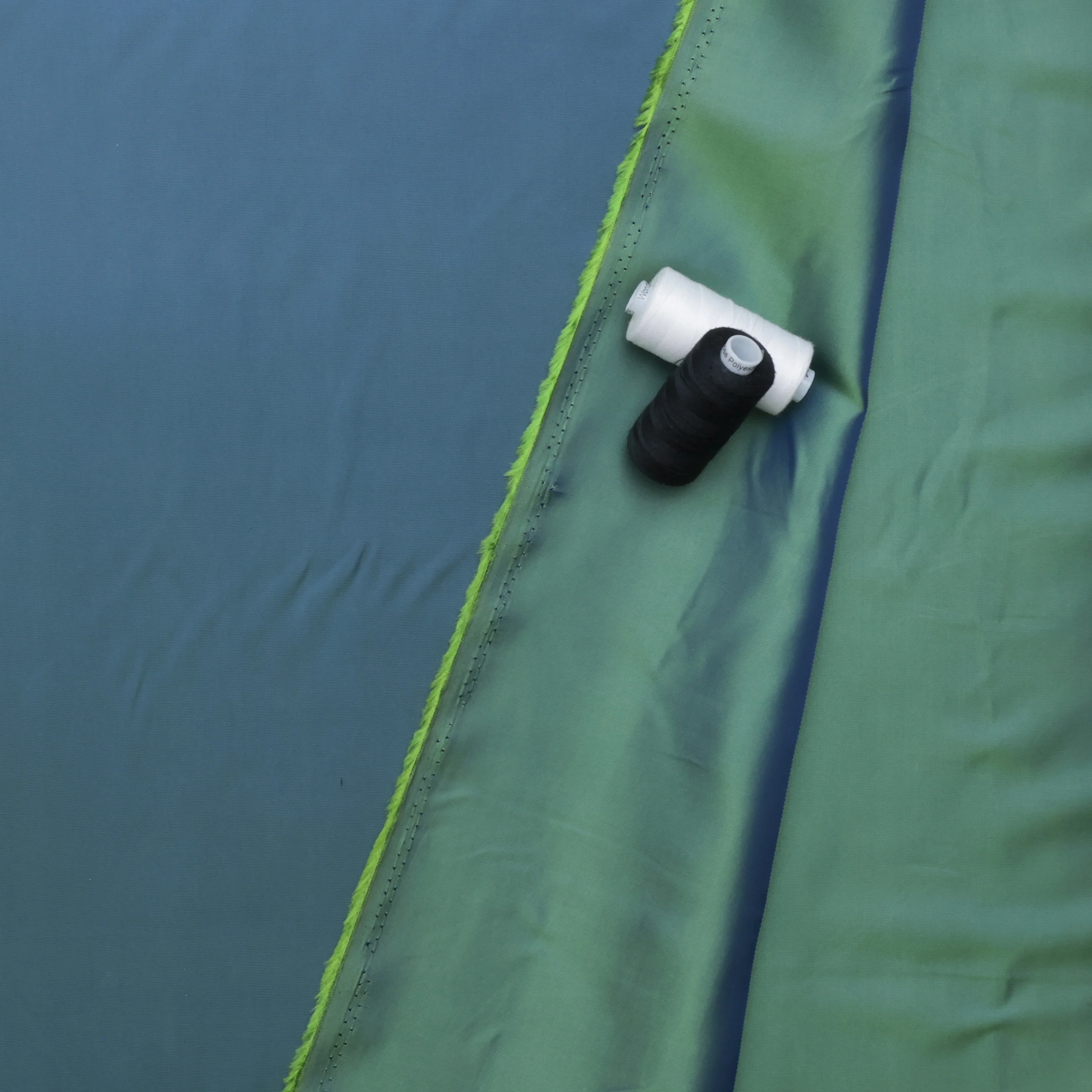 Poly Viscose - Lining - Two Tone - Green Blue - Image 3