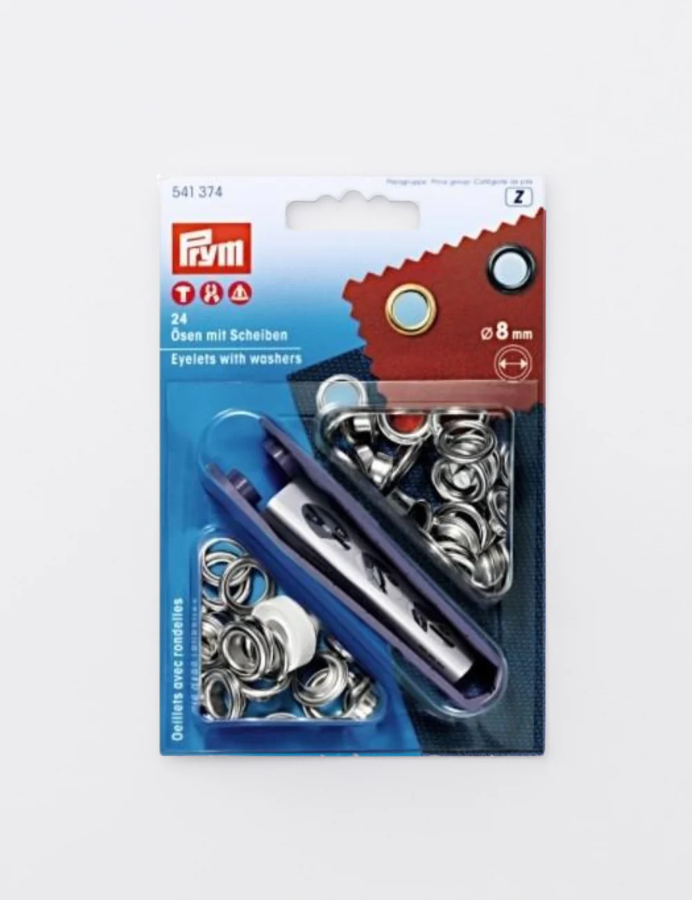 Prym- Eyelets w/ tool - 8mm - Assorted - Image 2