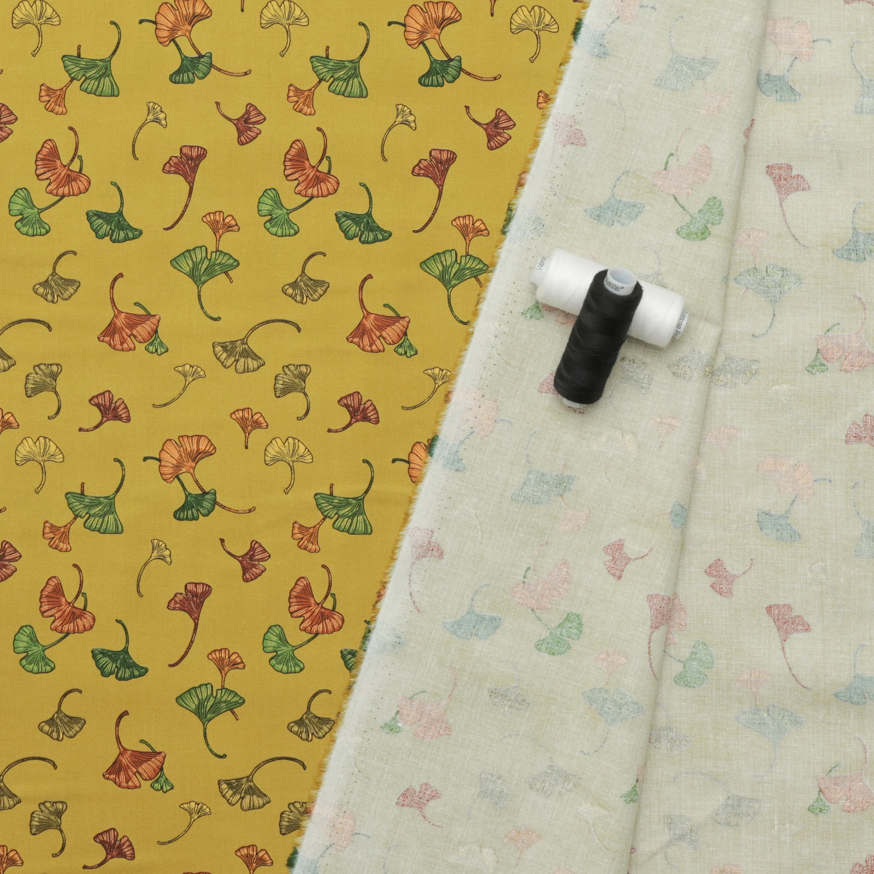 Rachel Hauer - Cotton - Garden Bed - Ginkgo - Green - Image 3