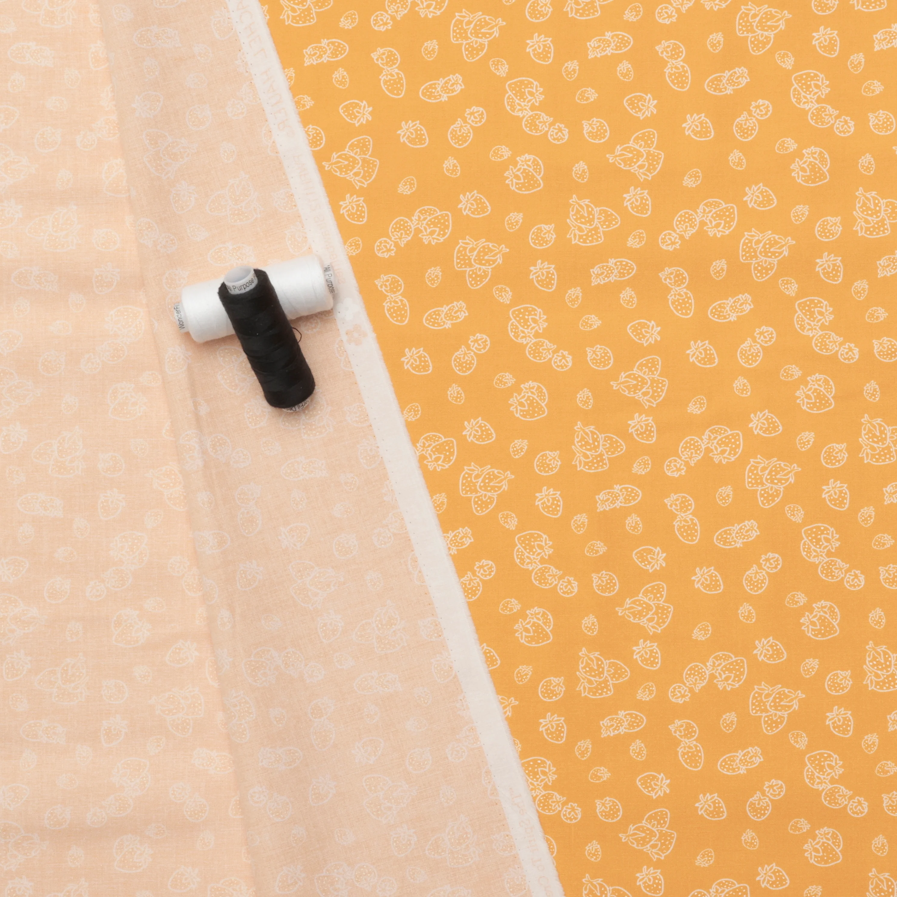 Rachel Hauer - Cotton - Garden Bed - Strawberries - Yellow - Image 3