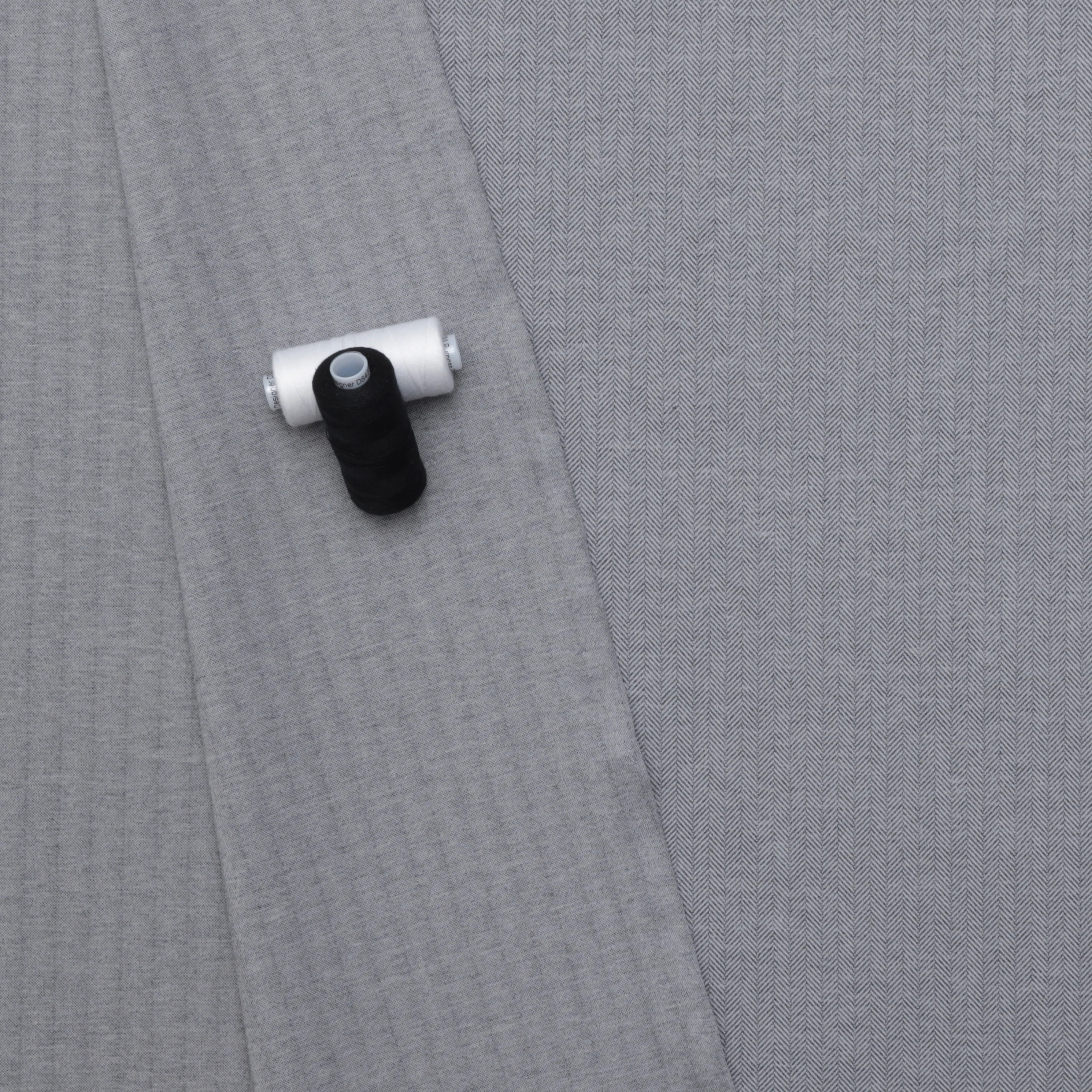 Rayon Blend - Stretch Suiting - Herringbone - Black - Image 3