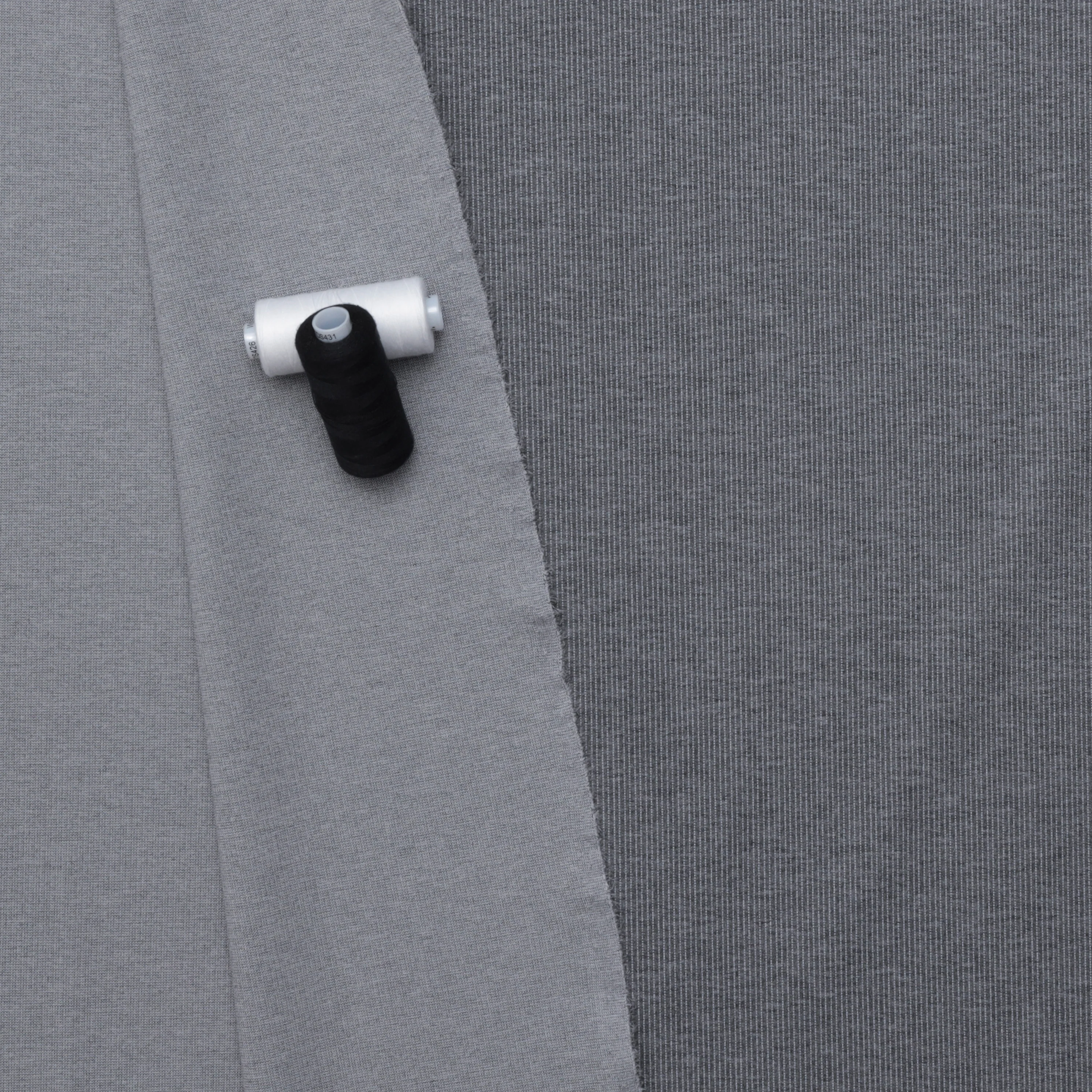 Rayon Blend - Stretch Suiting - Stripe - Black - Image 3
