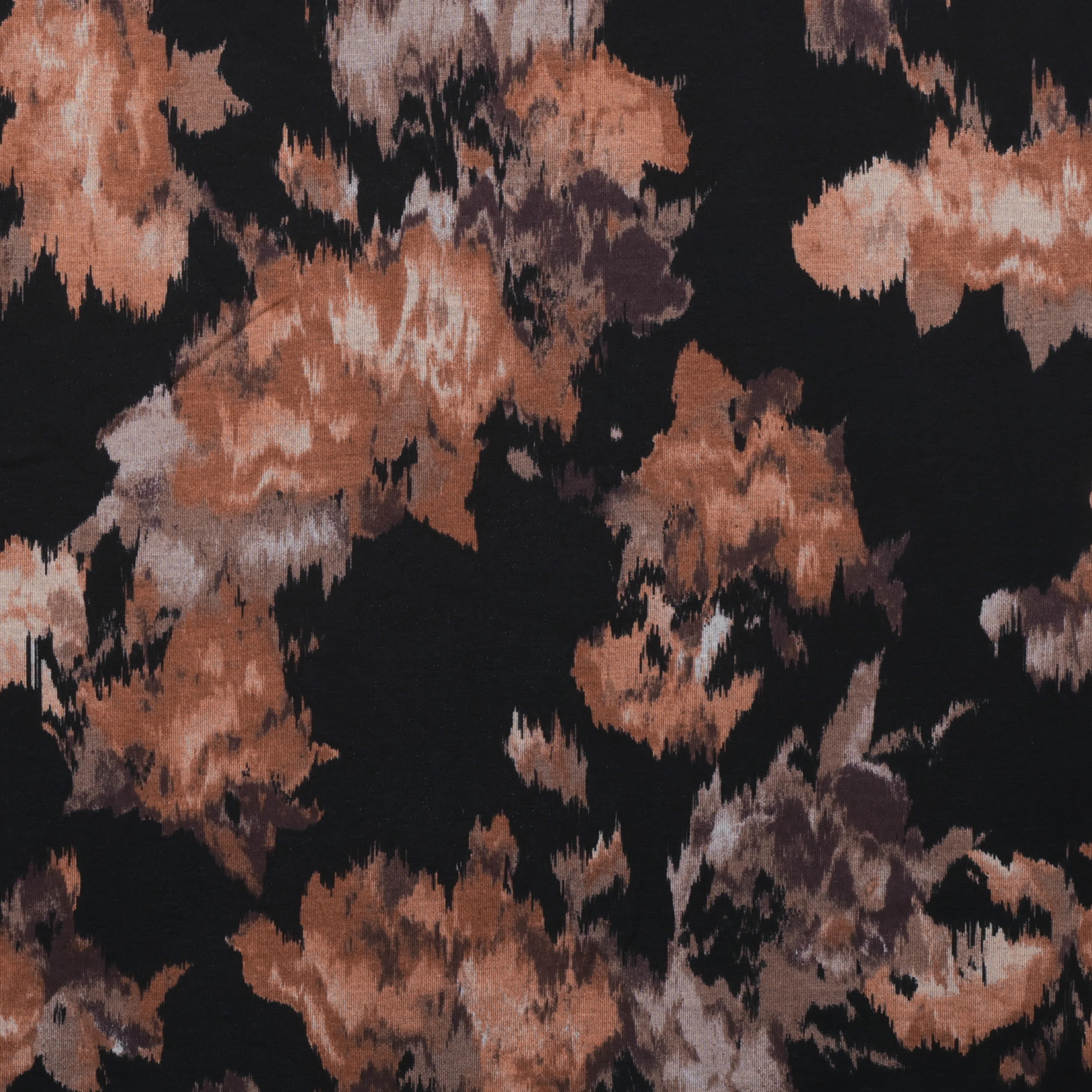 Rayon Blend - Virginia Knit Print - Black Rust - Image 2