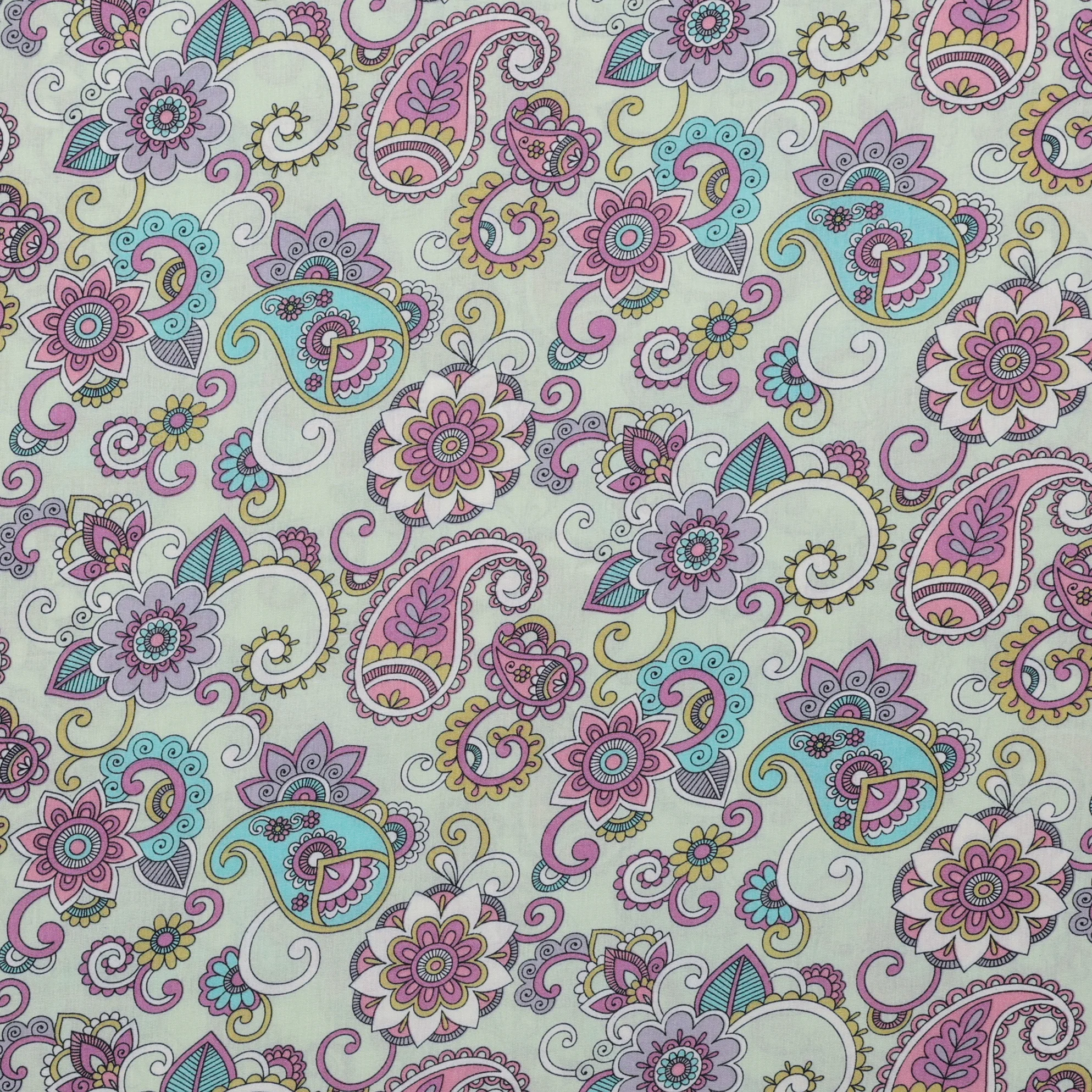 Rayon - Challis - Paisley Floral - Assorted - Image 2