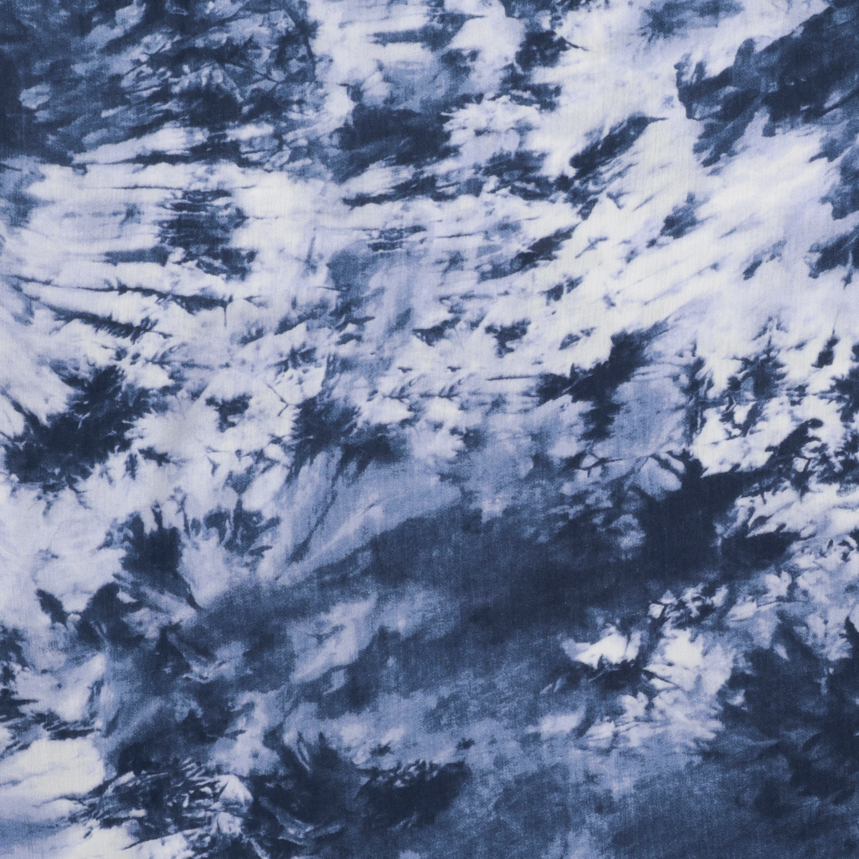 Rayon - Crepe - Tie Dye - Indigo Blue - Image 2