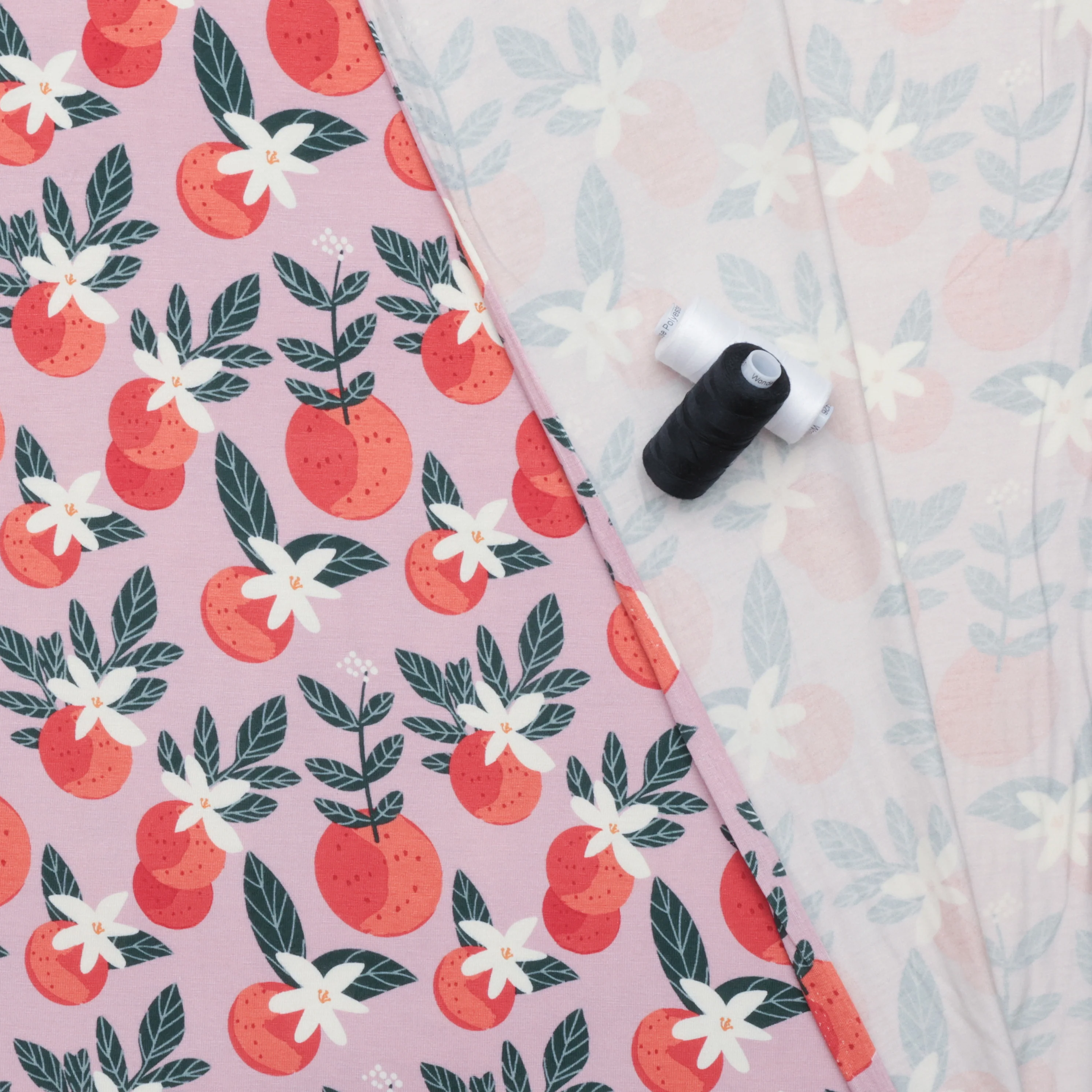 Rayon - Jersey - Orange Blossom - Pink Orange - Image 3
