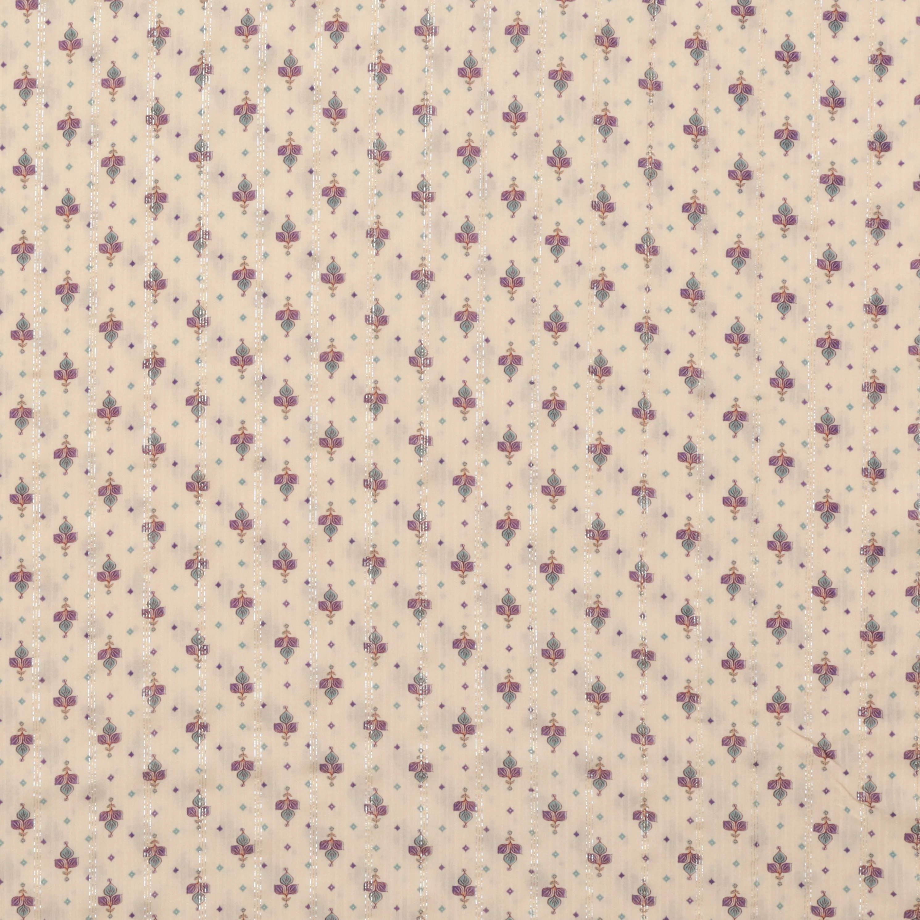 Rayon - Metallic Gauze - Beige Purple - Image 2