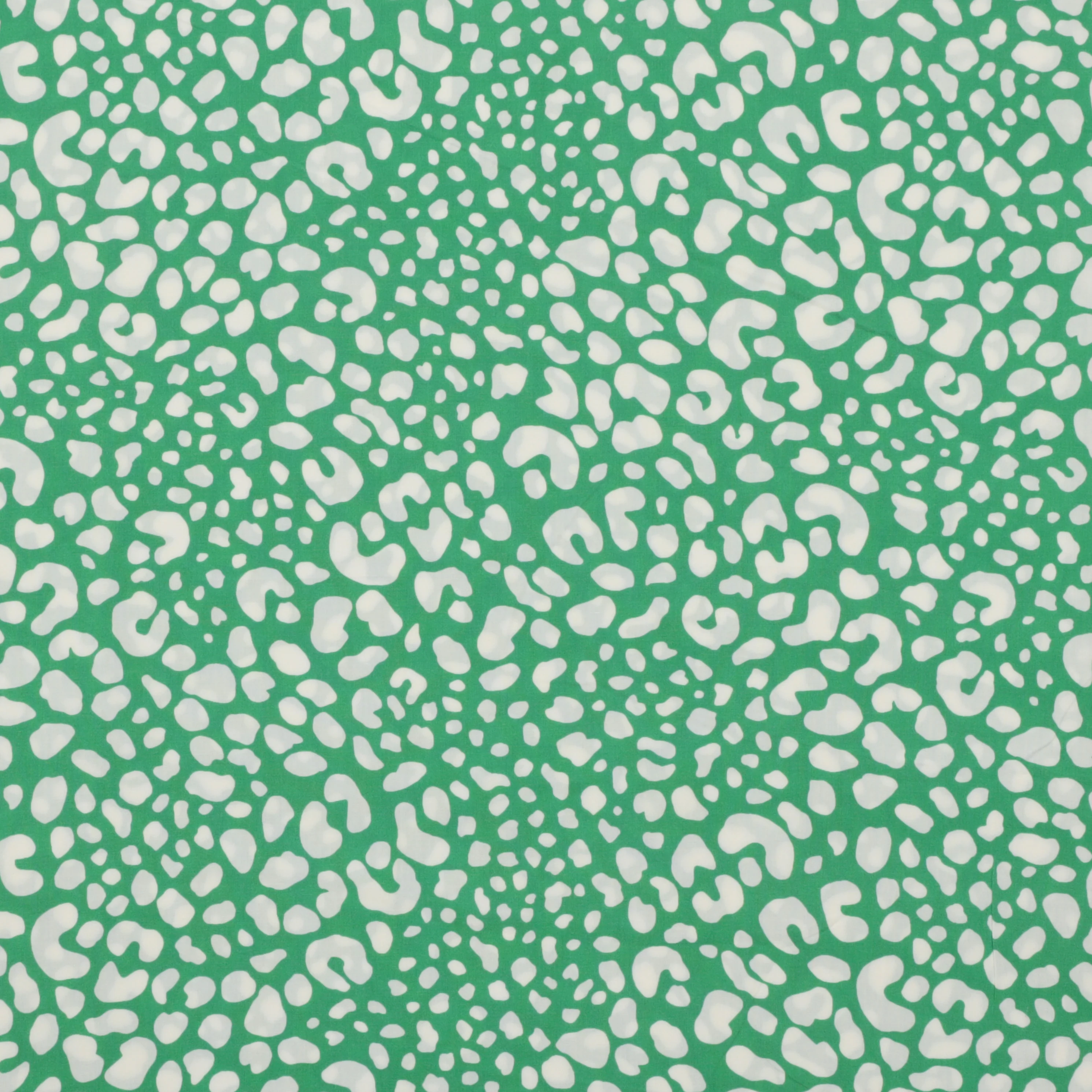 Rayon - Poplin Print - Abstract Animal - Green - Image 2