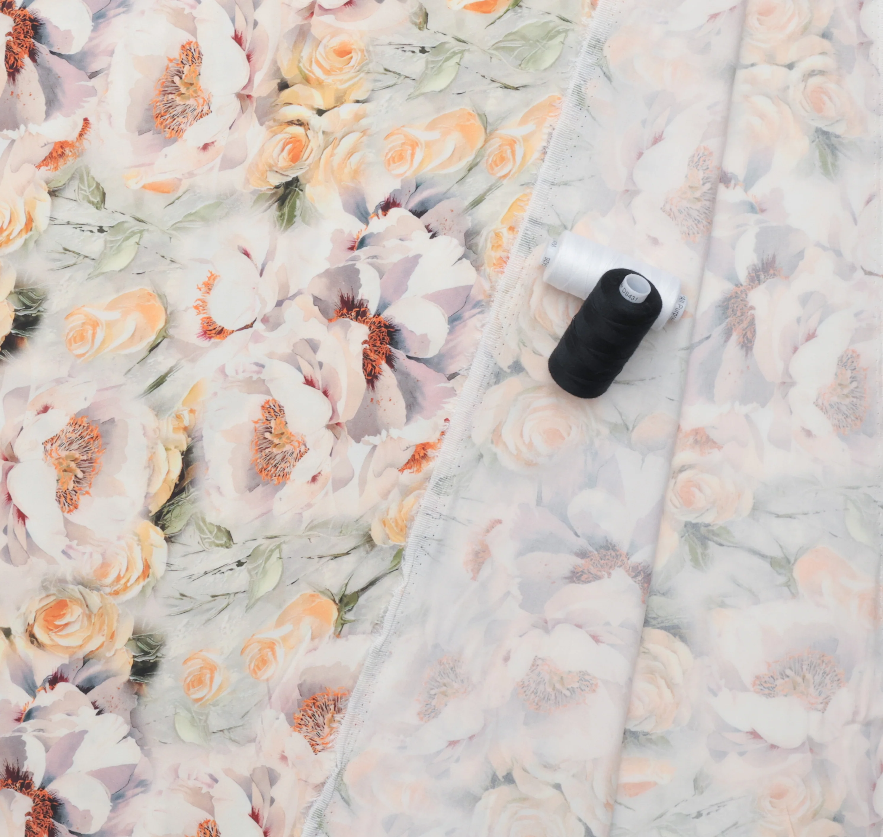 Rayon - Romi Satin - Digital Print - Yellow Multi - Image 3