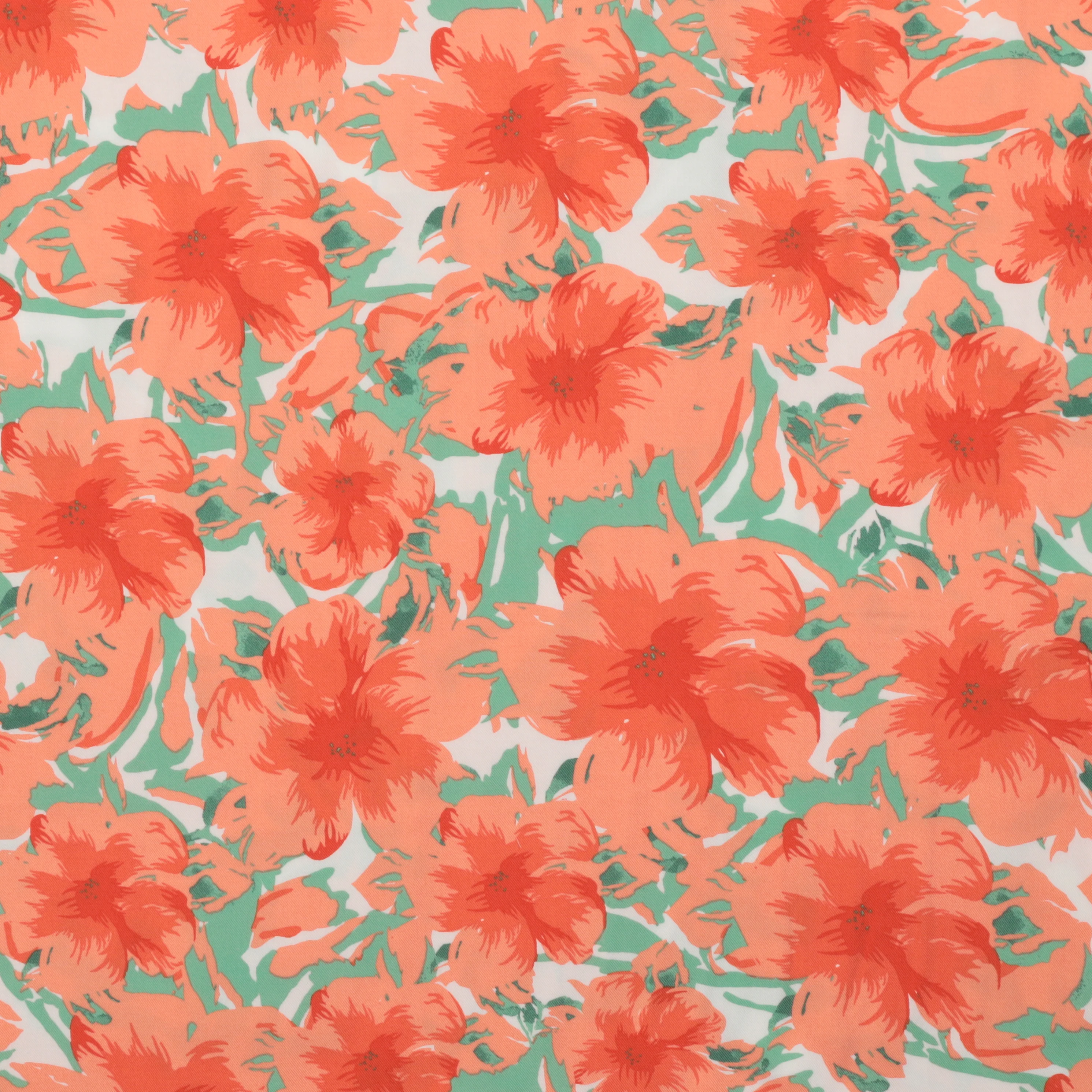 Rayon - Twill Print - White Peach - Image 2